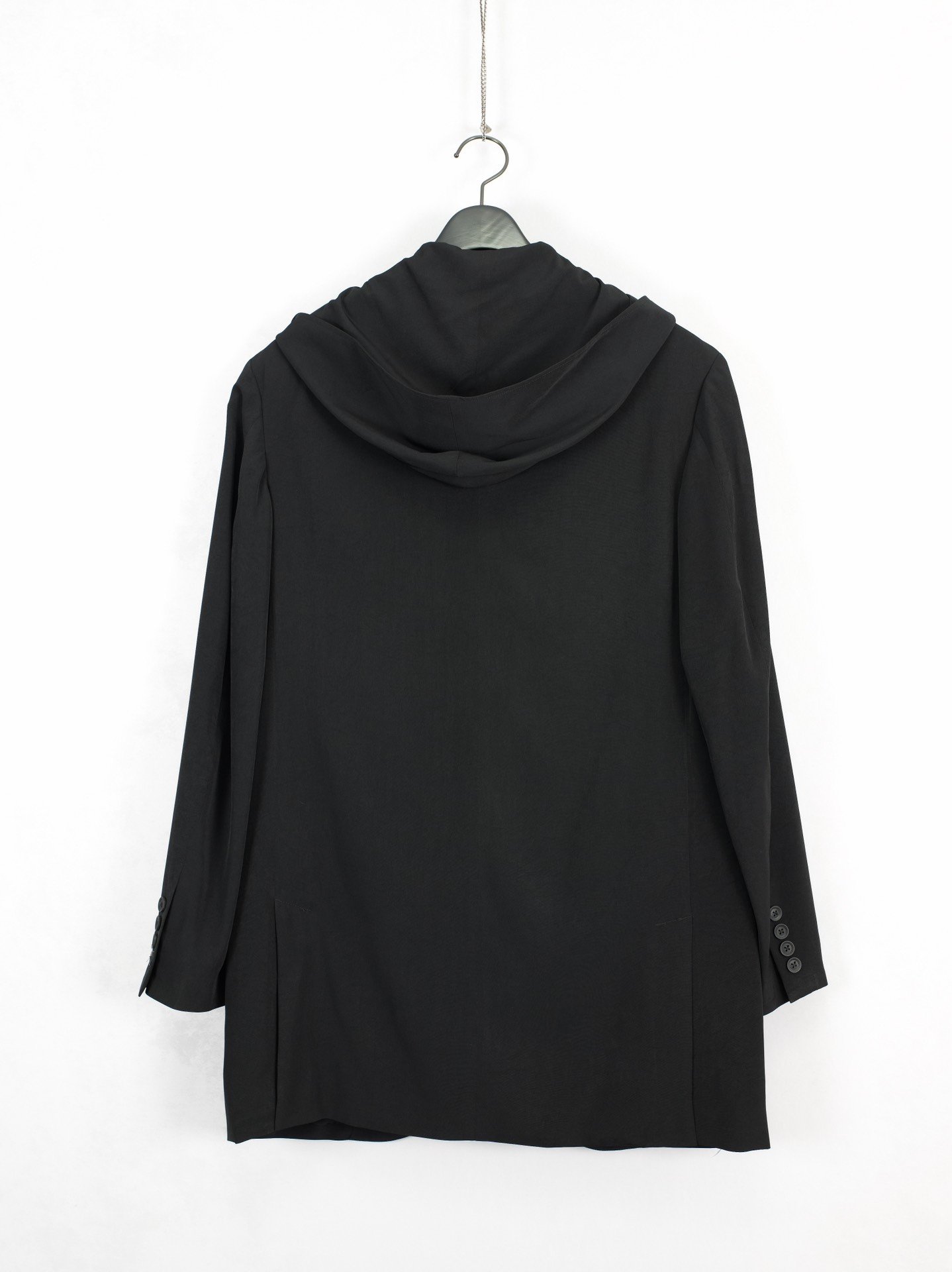 Yohji Yamamoto 23SS Hooded Triacetate Coat — back