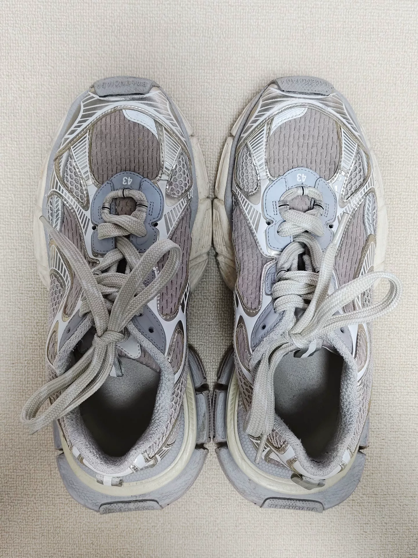 Balenciaga 3XL Low-Top Lace-Up Sneakers — front