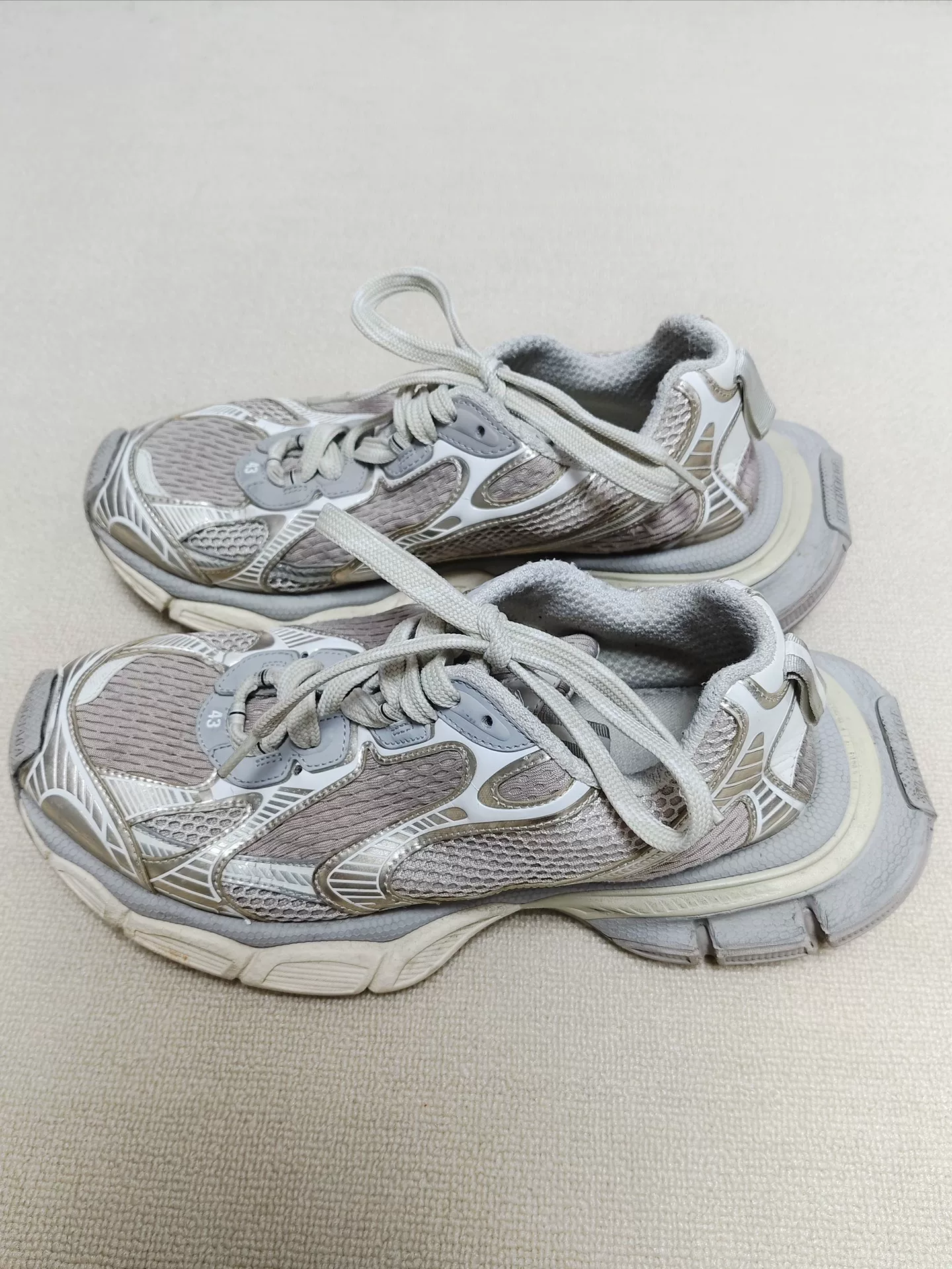 Balenciaga 3XL Low-Top Lace-Up Sneakers