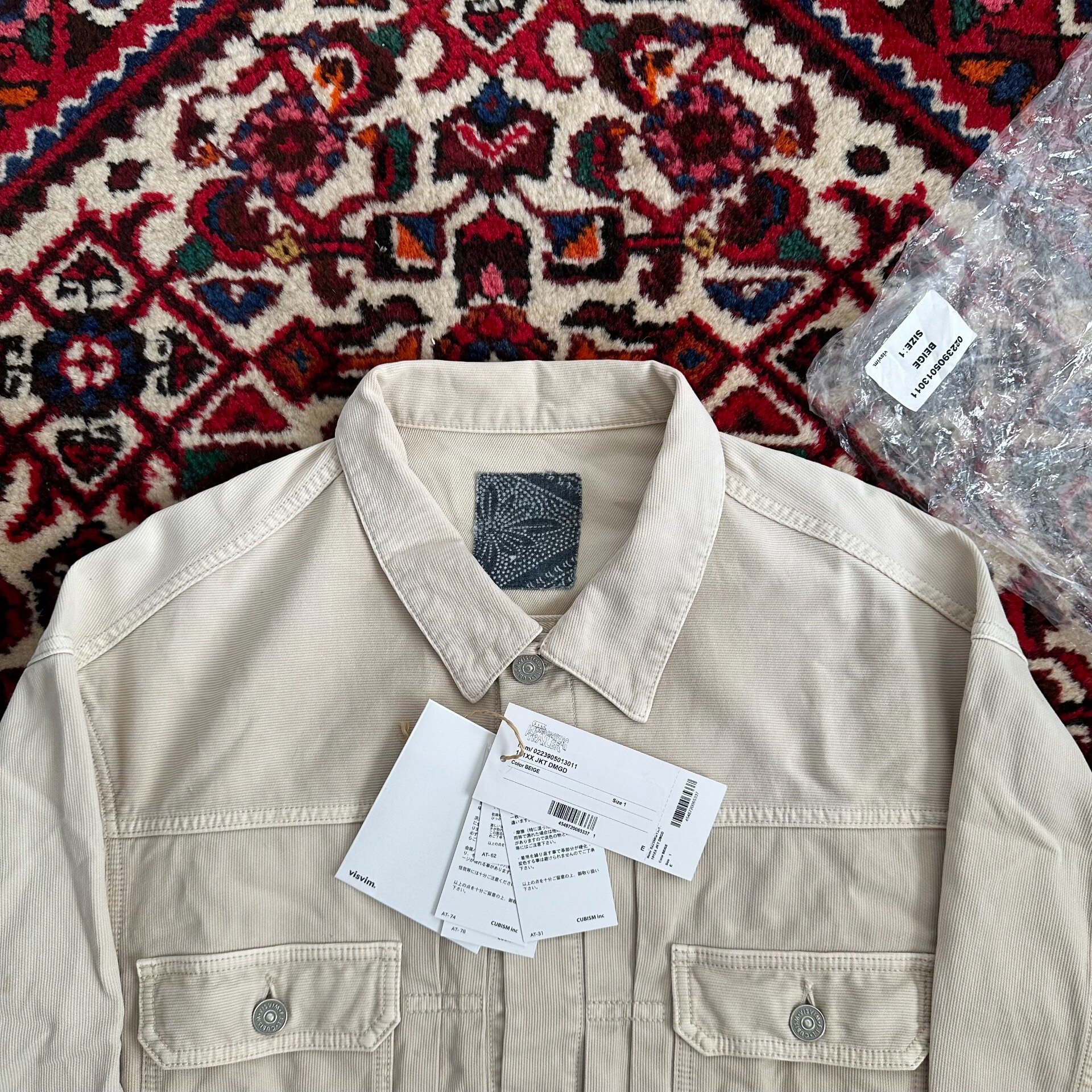 VISVIM 23 ICT 101XX JKT DMGD Jacket — label
