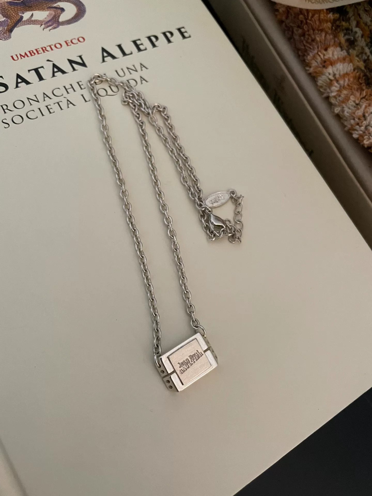 Jean Paul Gaultier 925 Silver Pendant Necklace — back