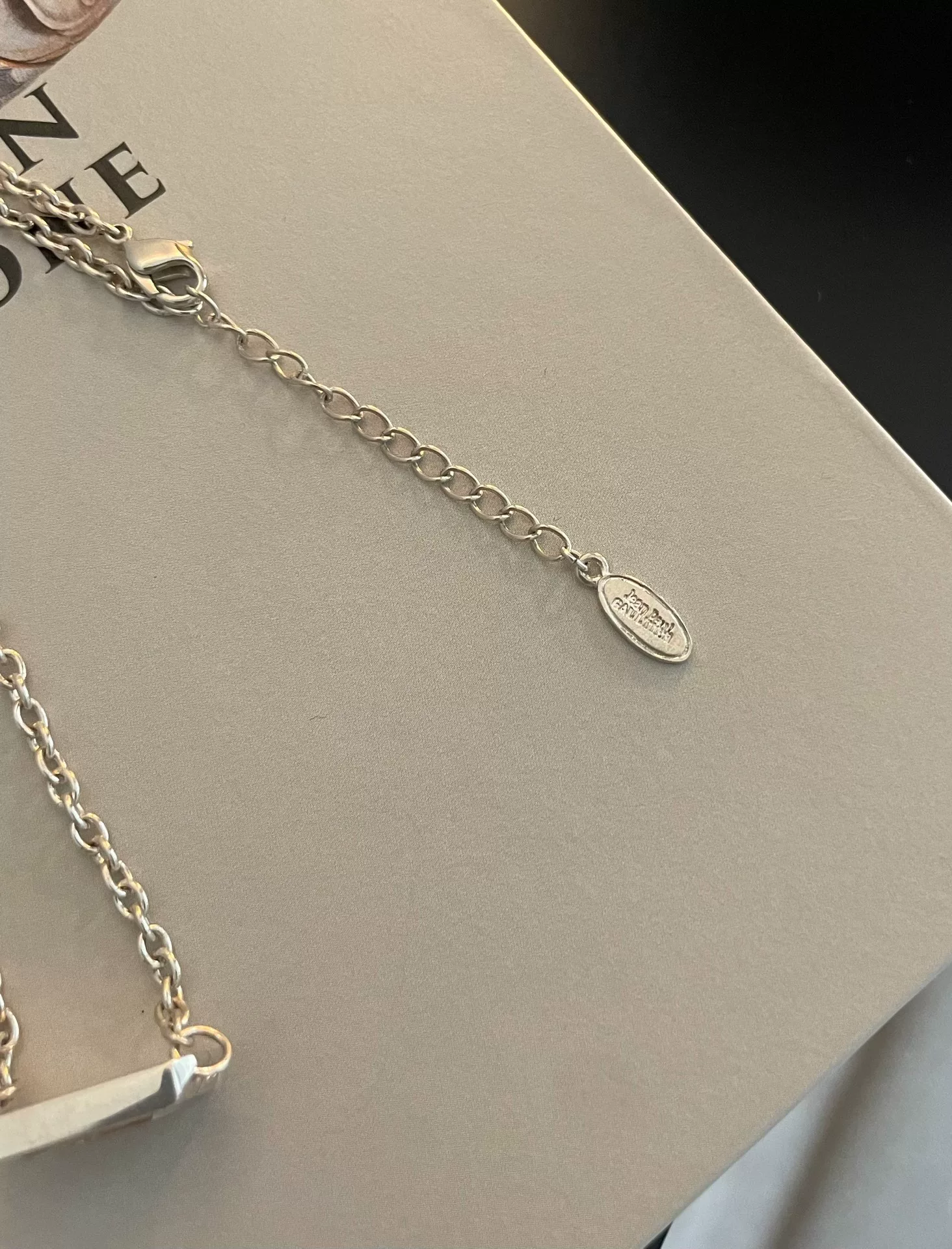 Jean Paul Gaultier 925 Silver Pendant Necklace — detail
