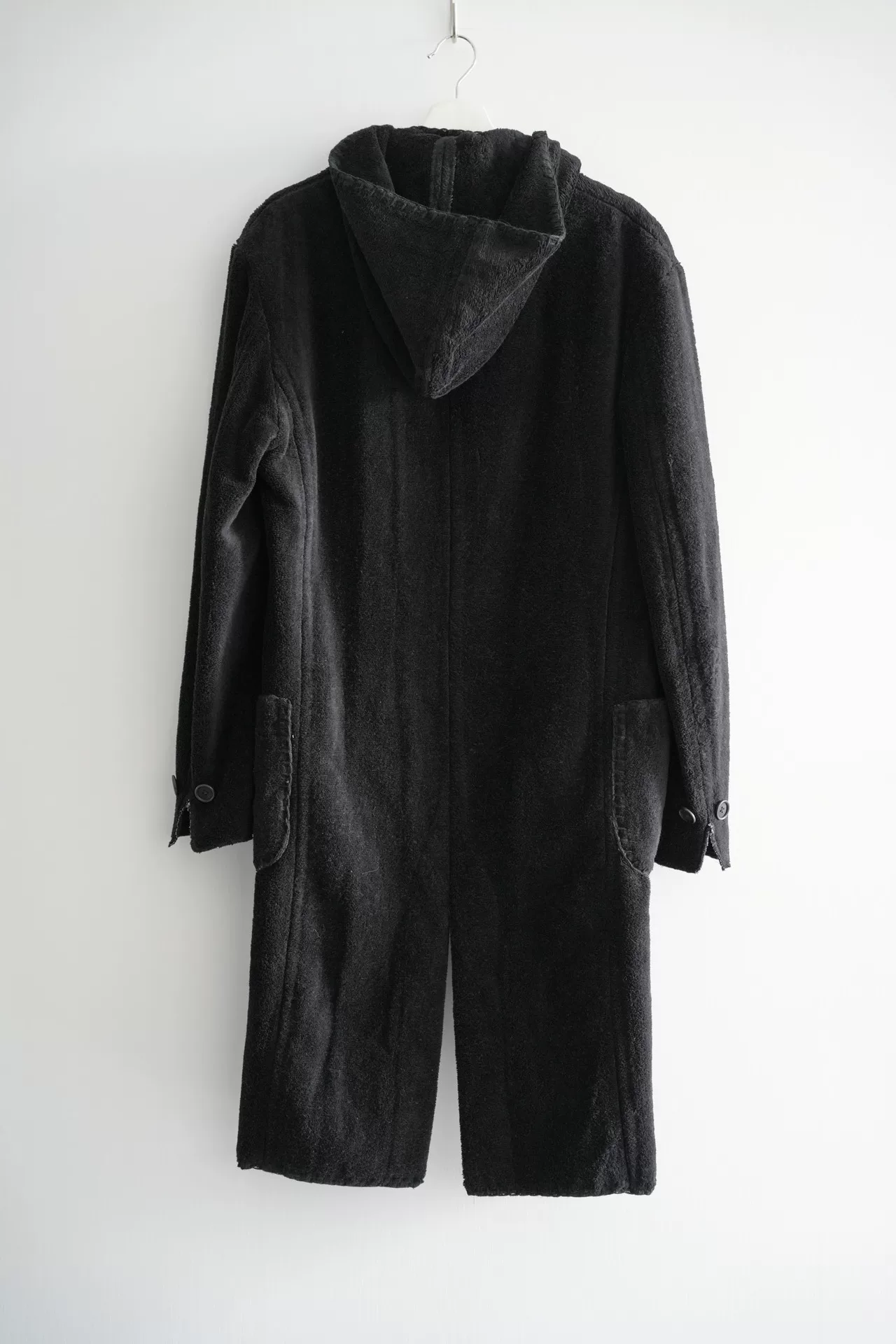 Yohji Yamamoto 21AW Multi-Button Hooded Coat — front