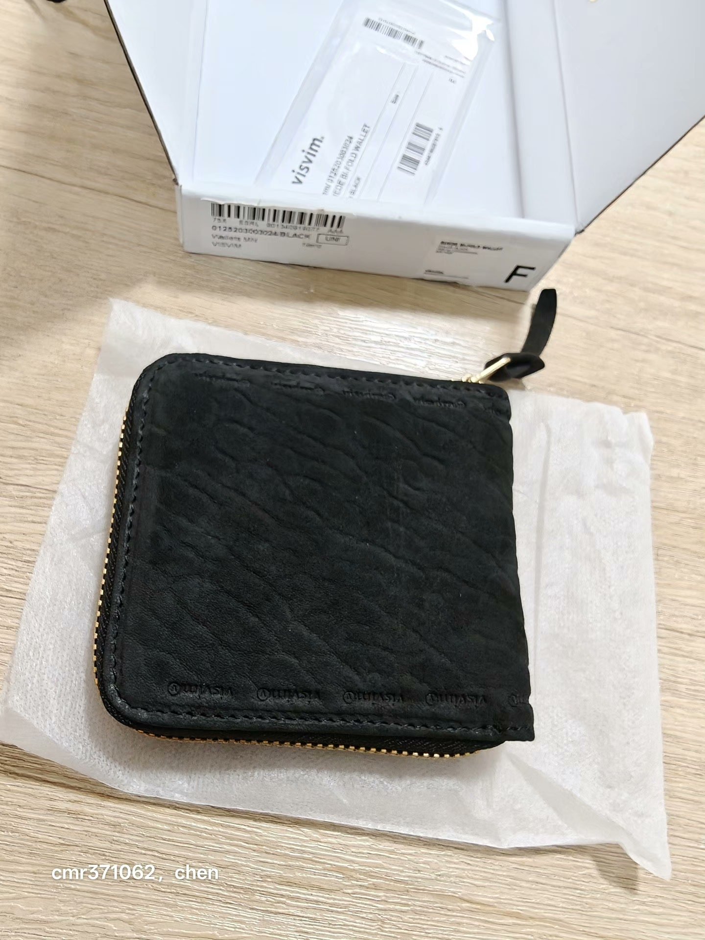 visvim 25AW suede bi-fold wallet — front
