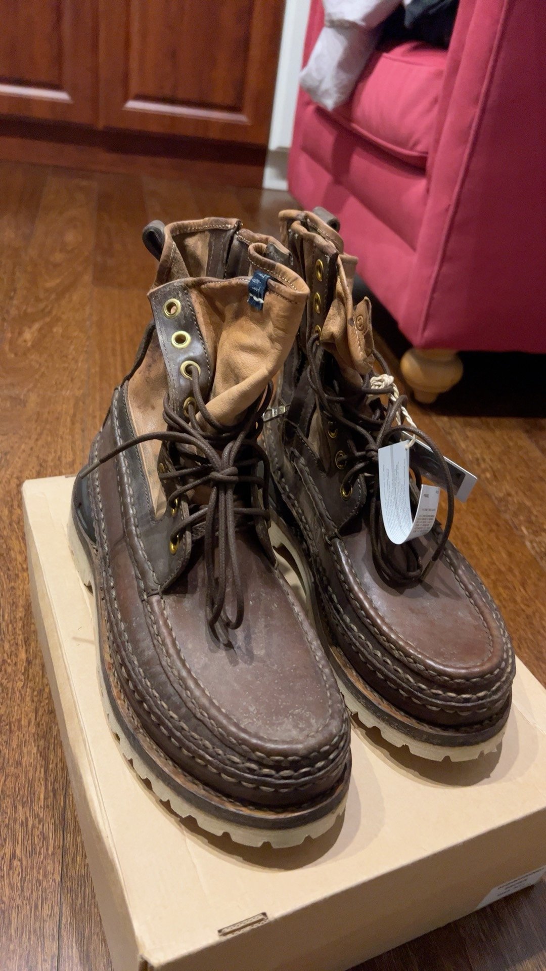 Visvim Grizzly Zip Shoes, Mud Dyed, Size 11