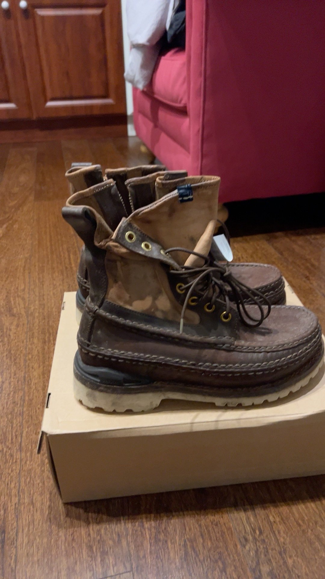 Visvim Grizzly Zip Shoes, Mud Dyed, Size 11 — label