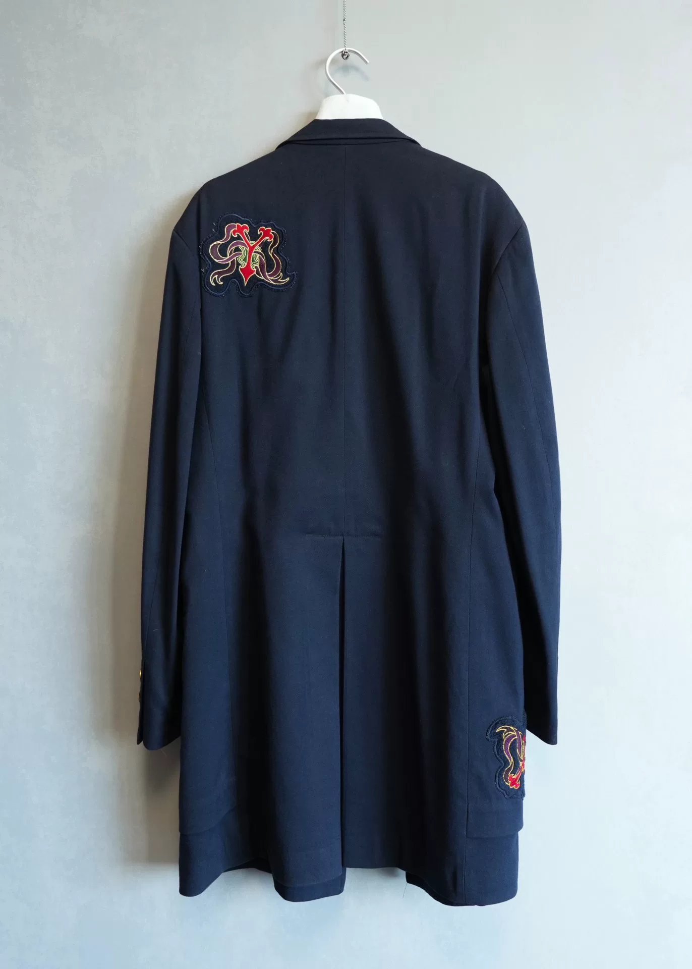 Yohji Yamamoto 12AW Double-Breasted Gold Button Coat — back
