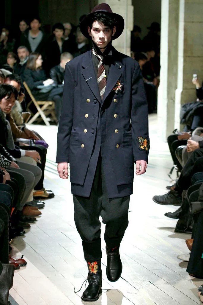 Yohji Yamamoto 12AW Double-Breasted Gold Button Coat — front