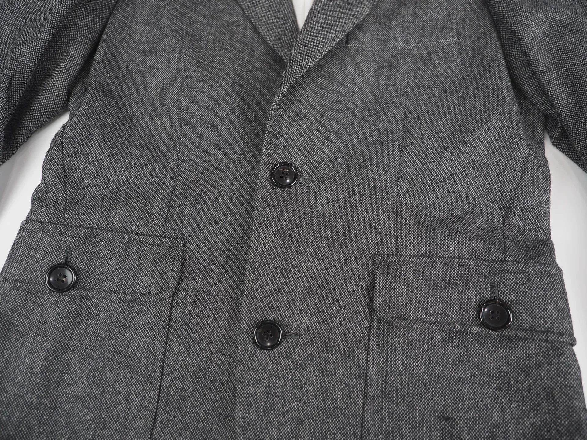Visvim Academia Deep Gray Wool Blazer — back