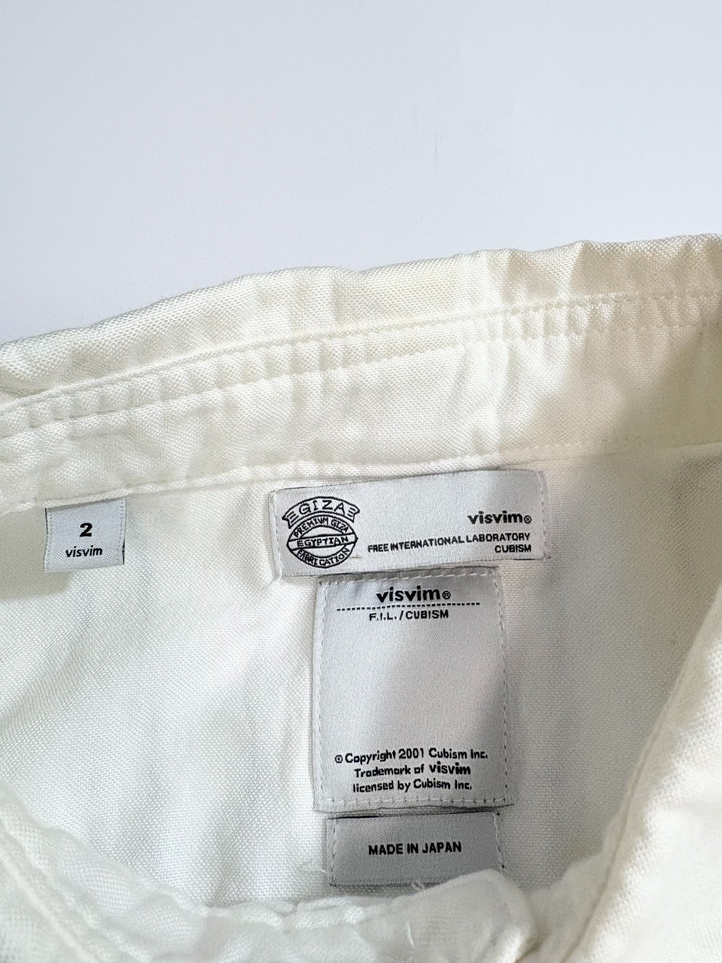 VISVIM GIZA Sashiko Shirt — label