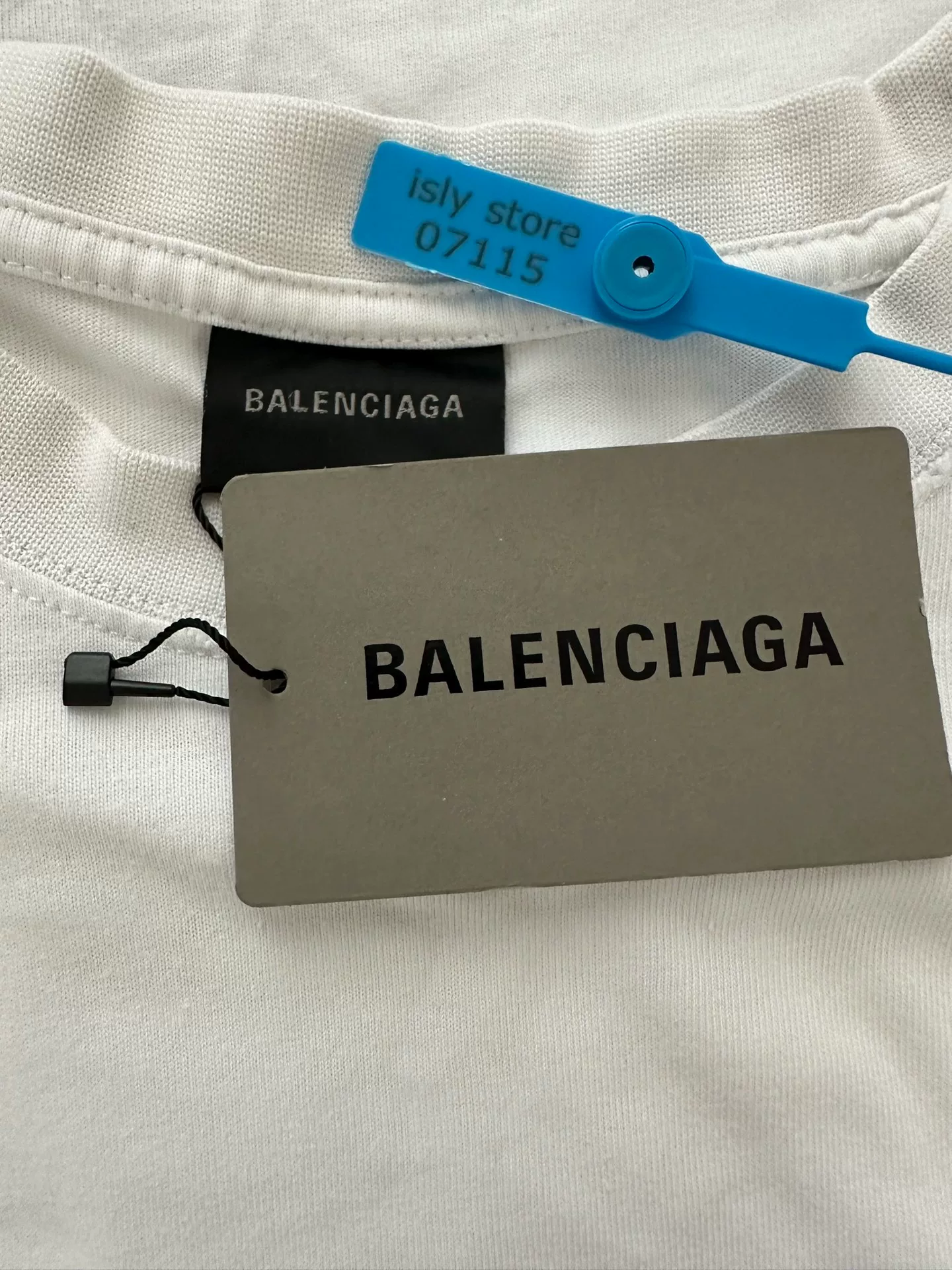 Balenciaga Paris Letter Print Short Sleeve T-shirt — label
