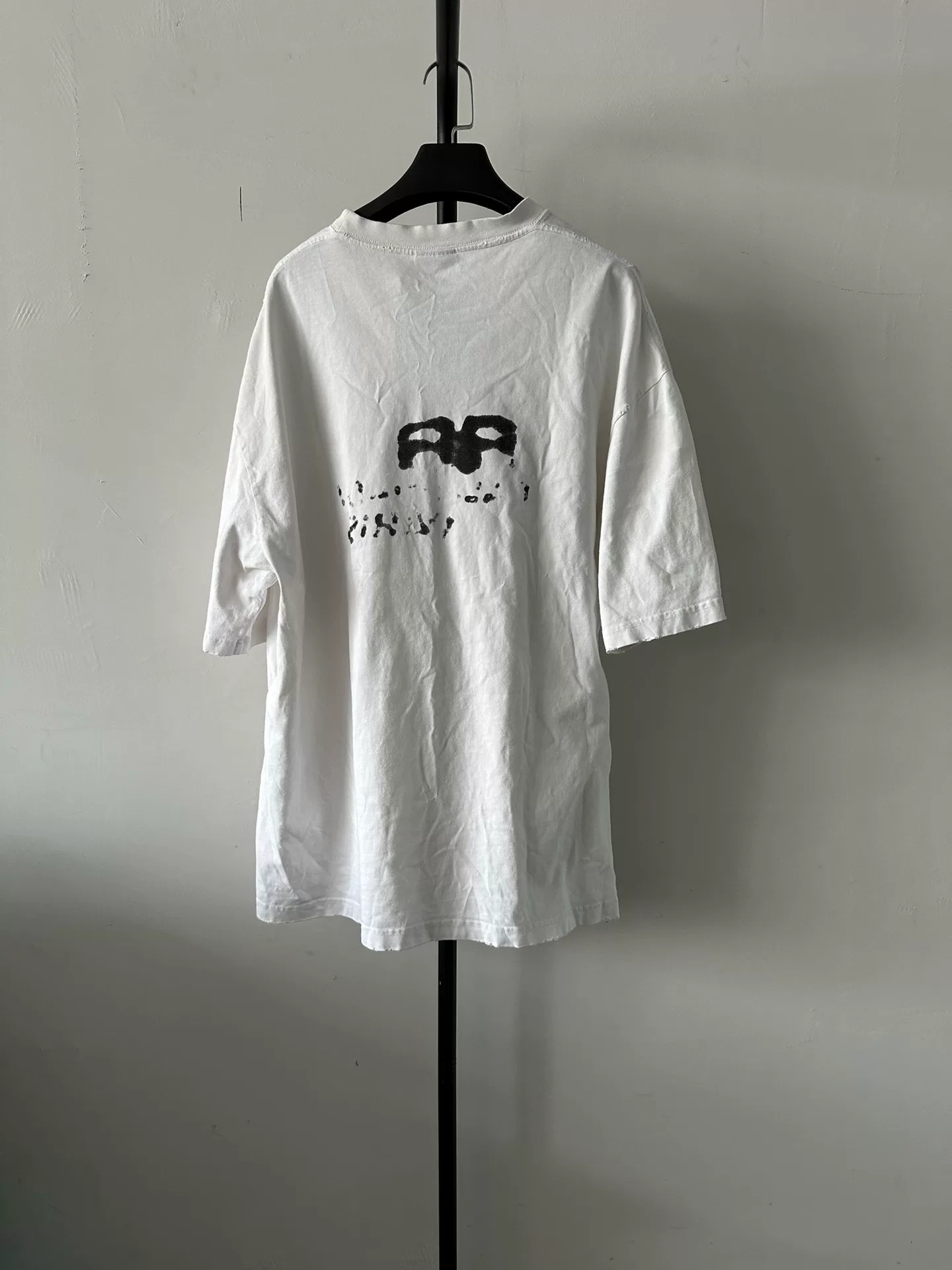 Balenciaga Paris Letter Print Short Sleeve T-shirt — front