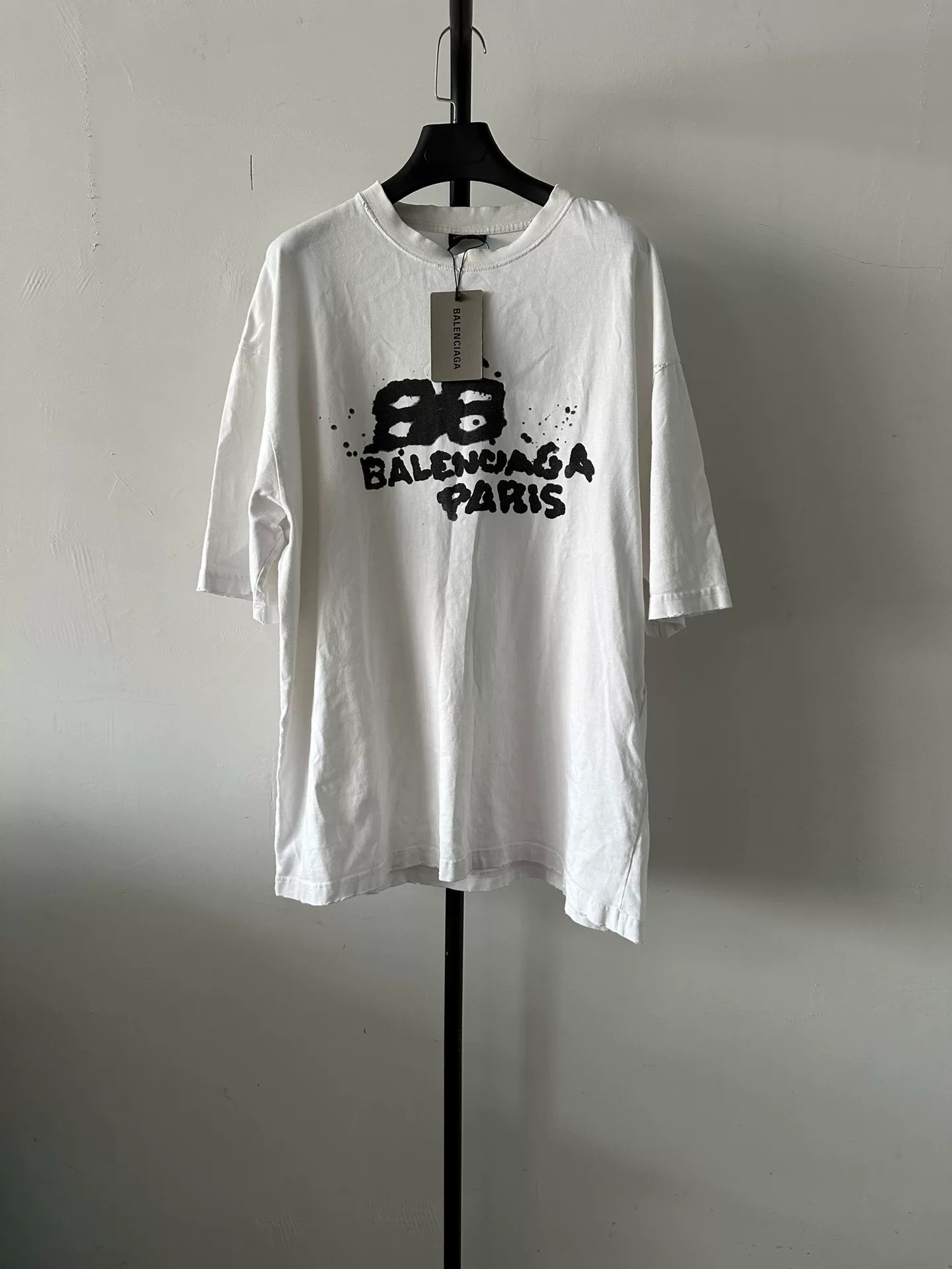 Balenciaga Paris Letter Print Short Sleeve T-shirt