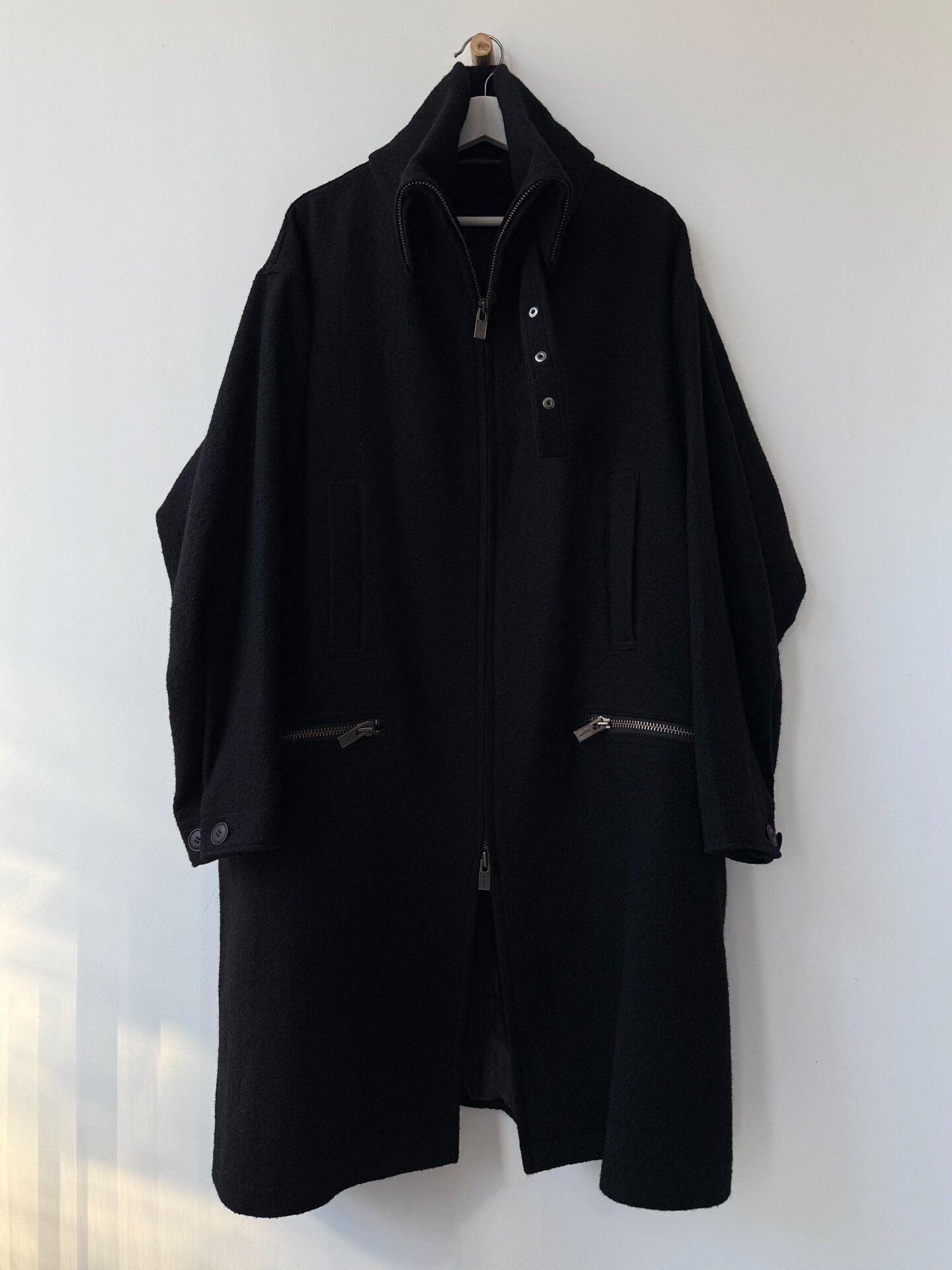 Yohji Yamamoto Femme 21AW Oversized Wool Coat — front