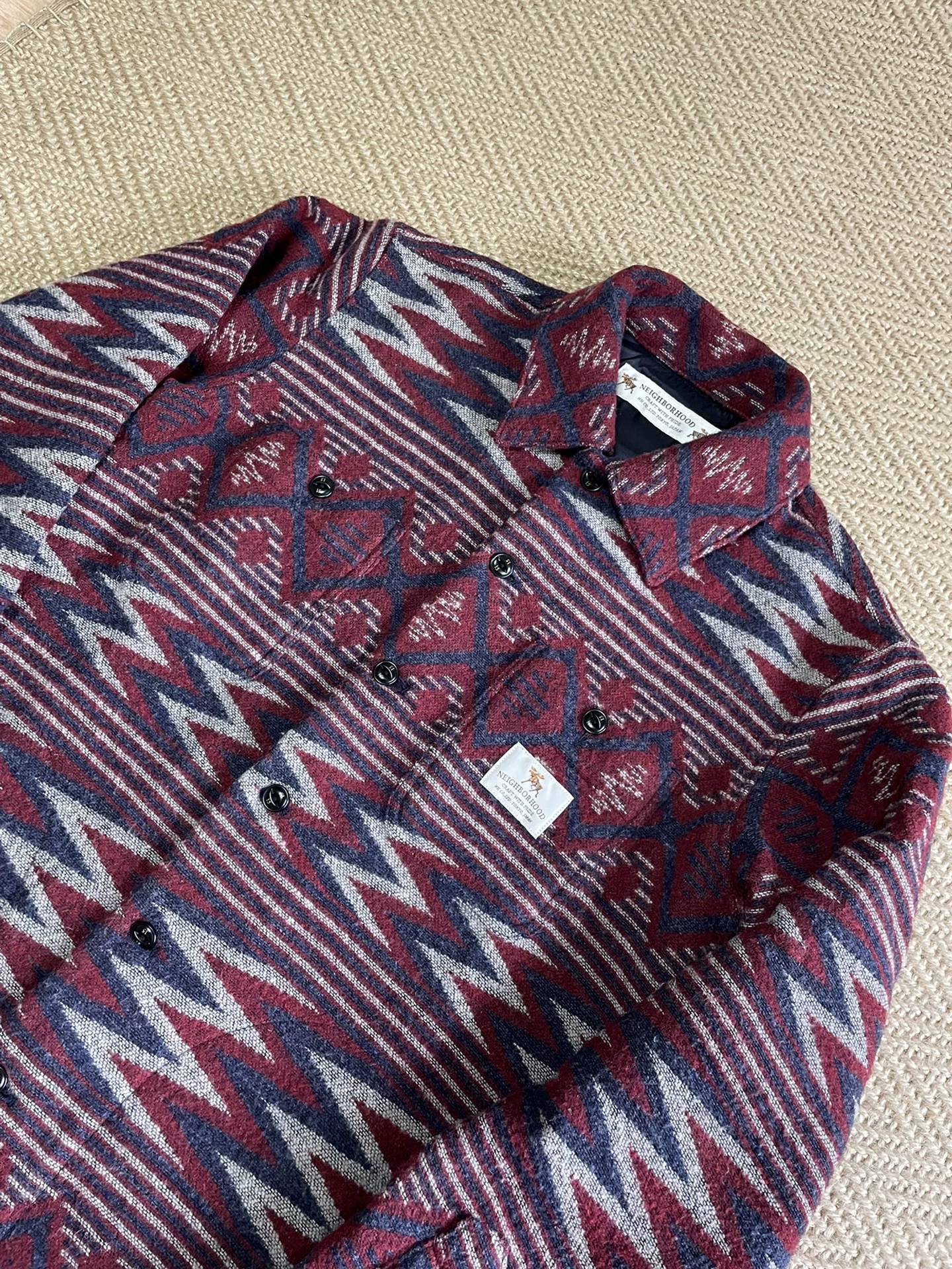 NEIGHBORHOOD Red Ethnic Jacket — back