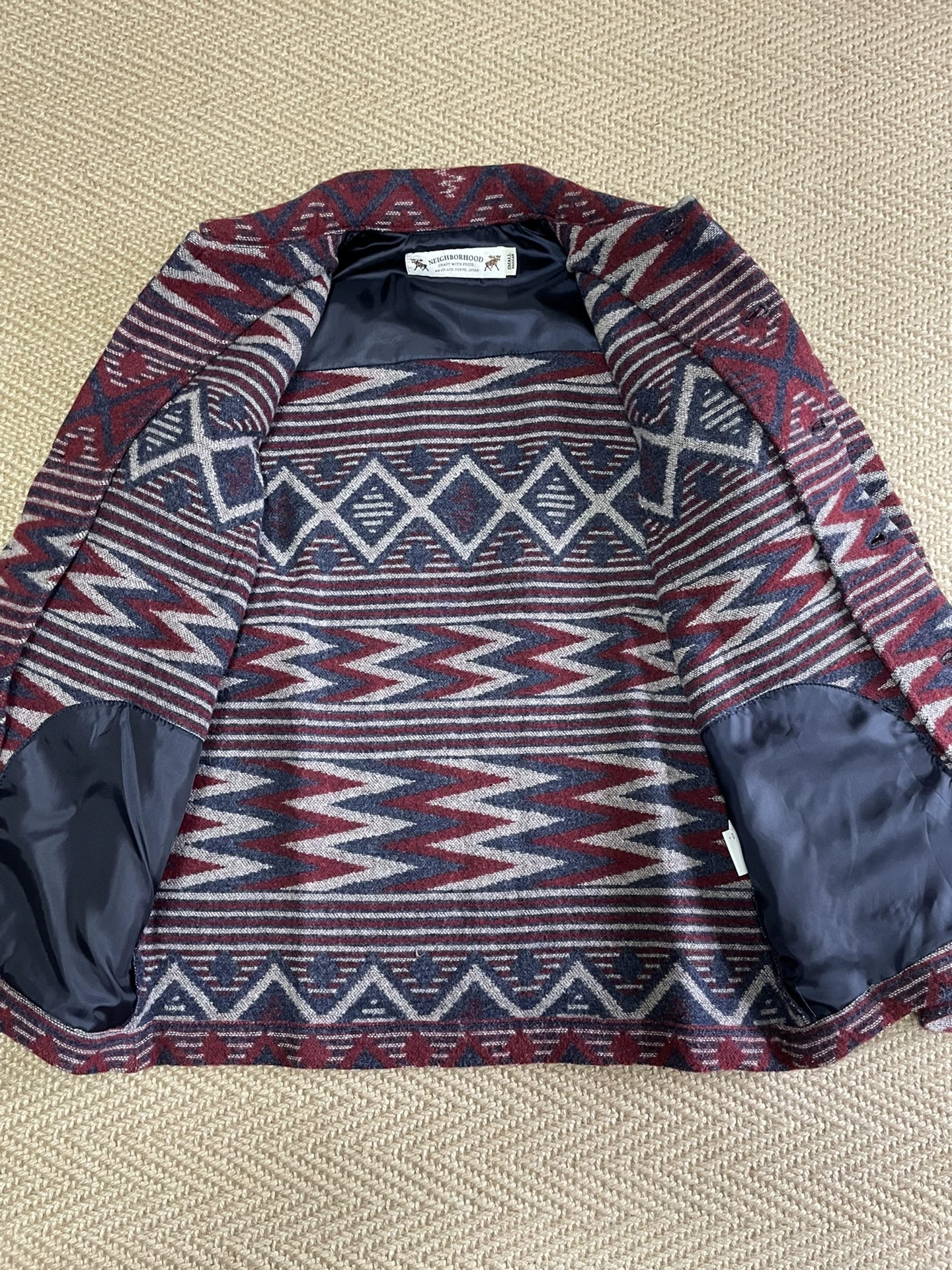 NEIGHBORHOOD Red Ethnic Jacket — detail