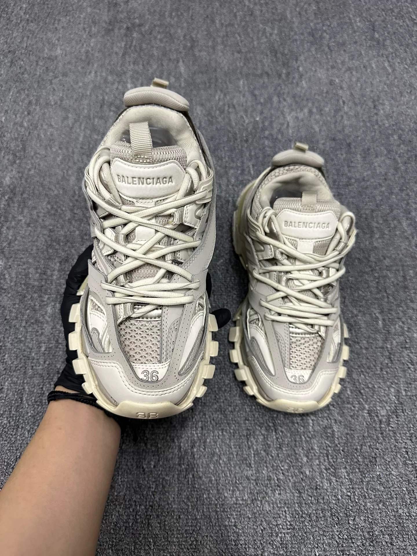 Balenciaga Triple S Dad Shoes — back