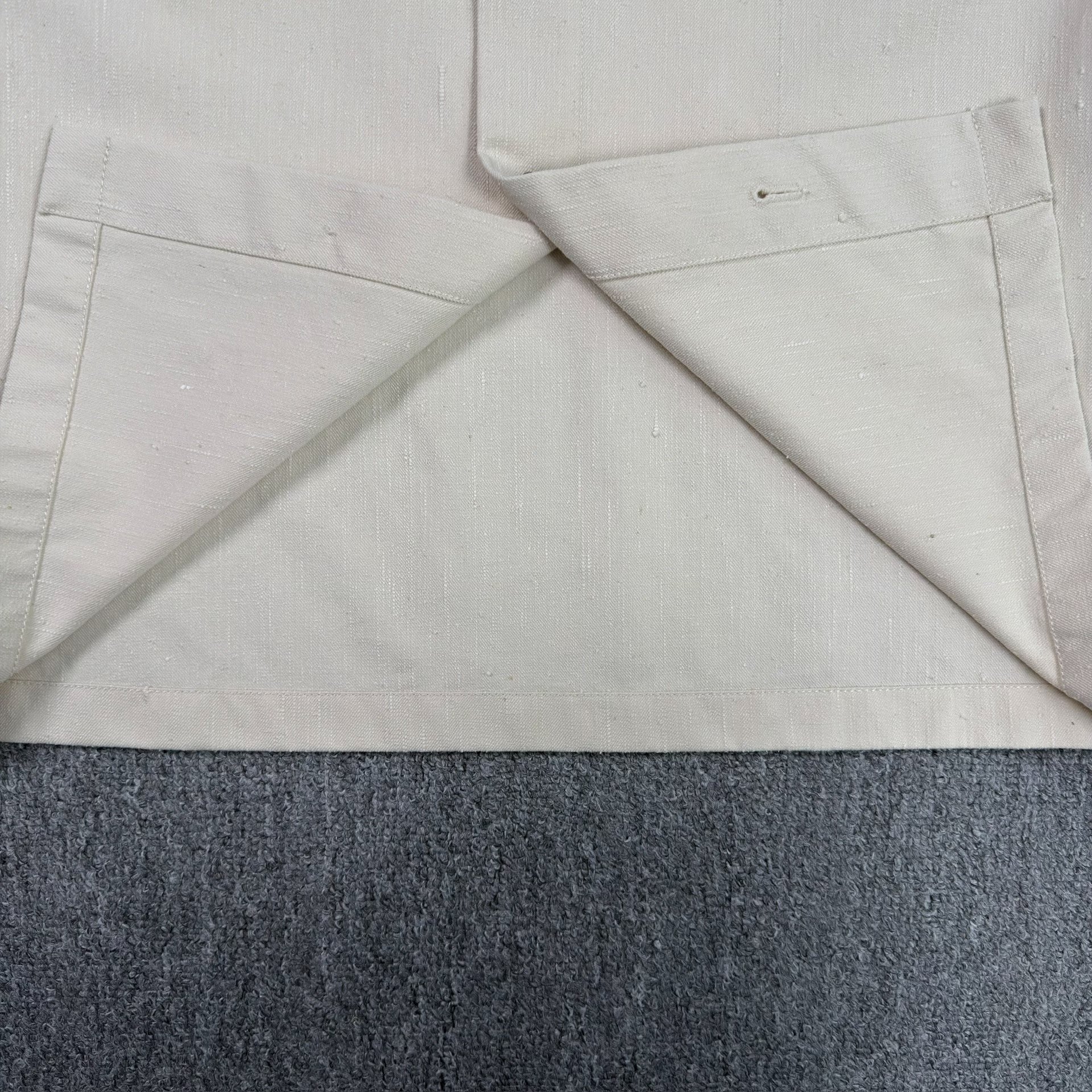 LV Leather Logo Beige Short-Sleeve Shirt — label