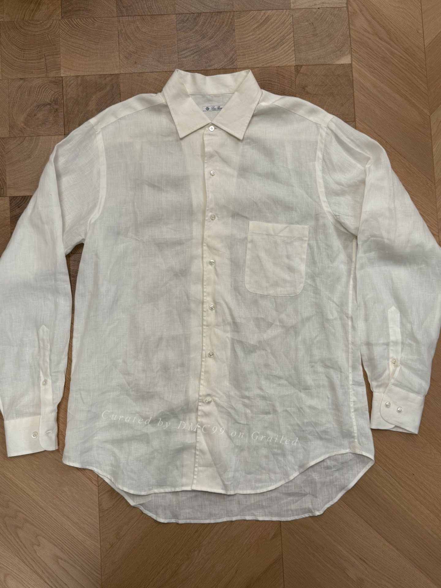 Loro Piana Solbiati White Linen Shirt