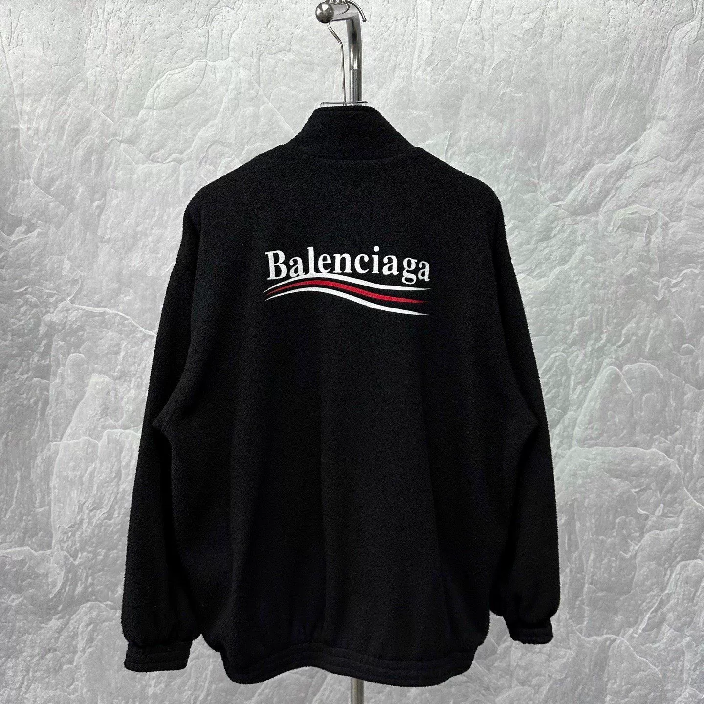 Balenciaga Cola Embroidery Fleece Jacket — back