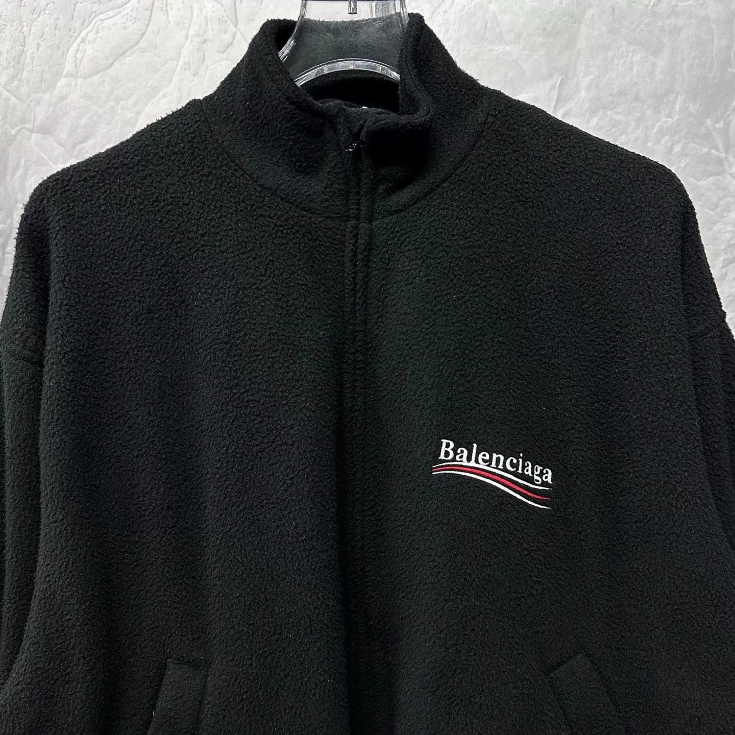 Balenciaga Cola Embroidery Fleece Jacket — front