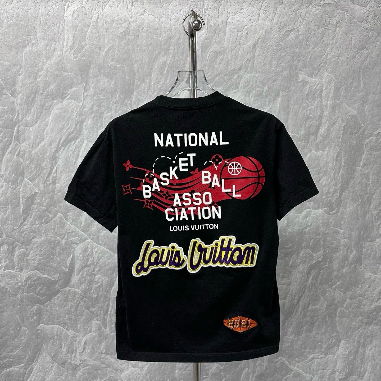 Louis Vuitton NBA Print Embroidered T-Shirt — back