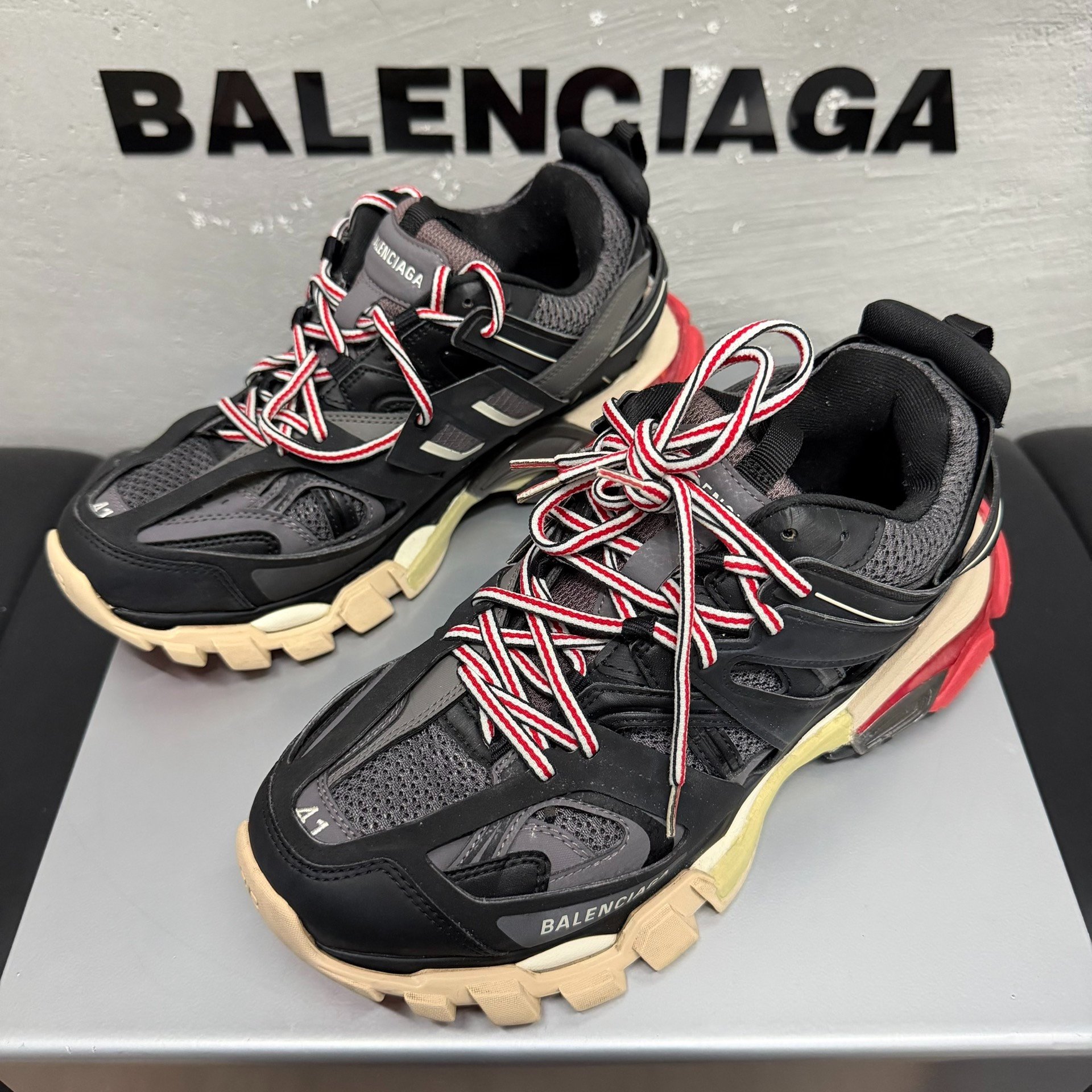 Balenciaga Track Black Red Sneakers