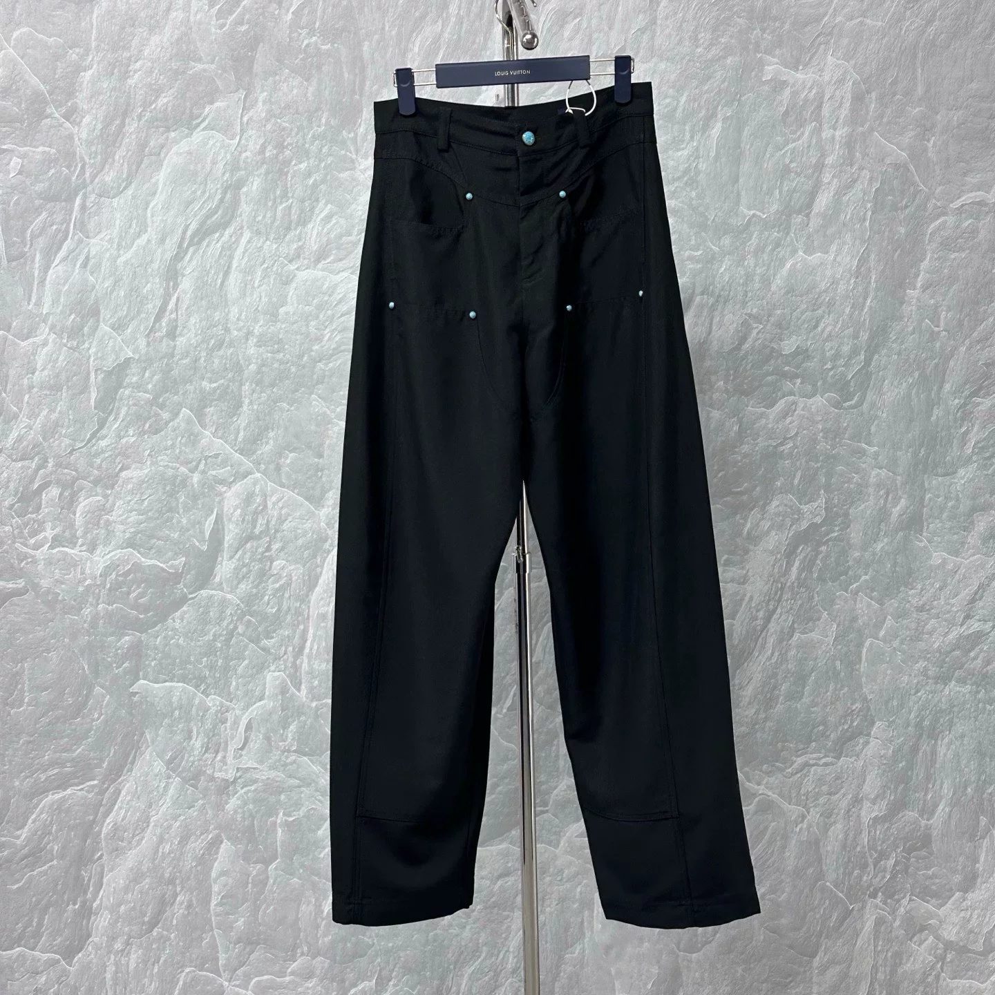 Louis Vuitton FW24 Turquoise Button Trousers — front