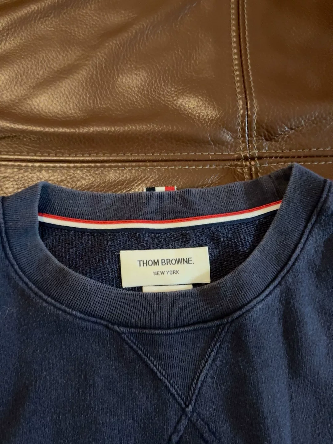 Thom Browne Men's Classic Sweatshirt — label