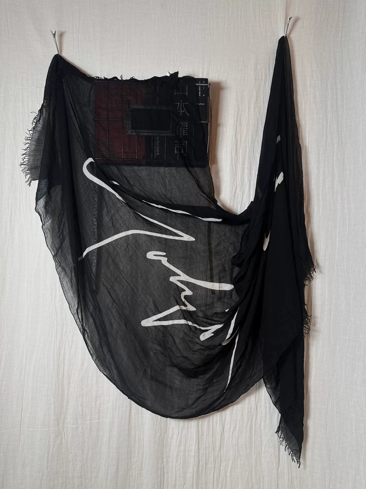 Yohji Yamamoto Black Signature Scarf