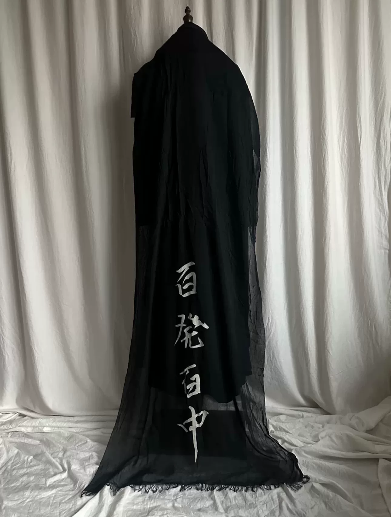 Yohji Yamamoto Black Signature Scarf — label