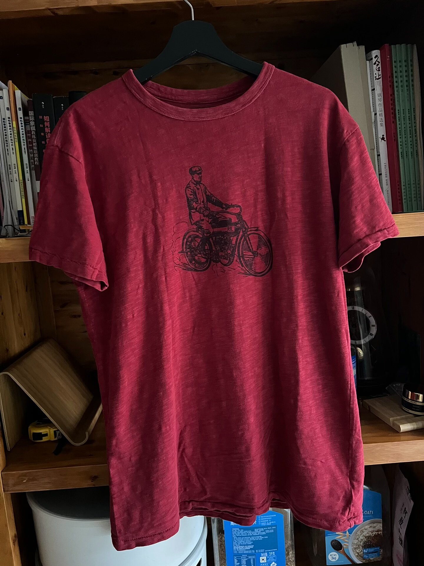 RRL Double RL Bicycle Print Short-Sleeve T — front