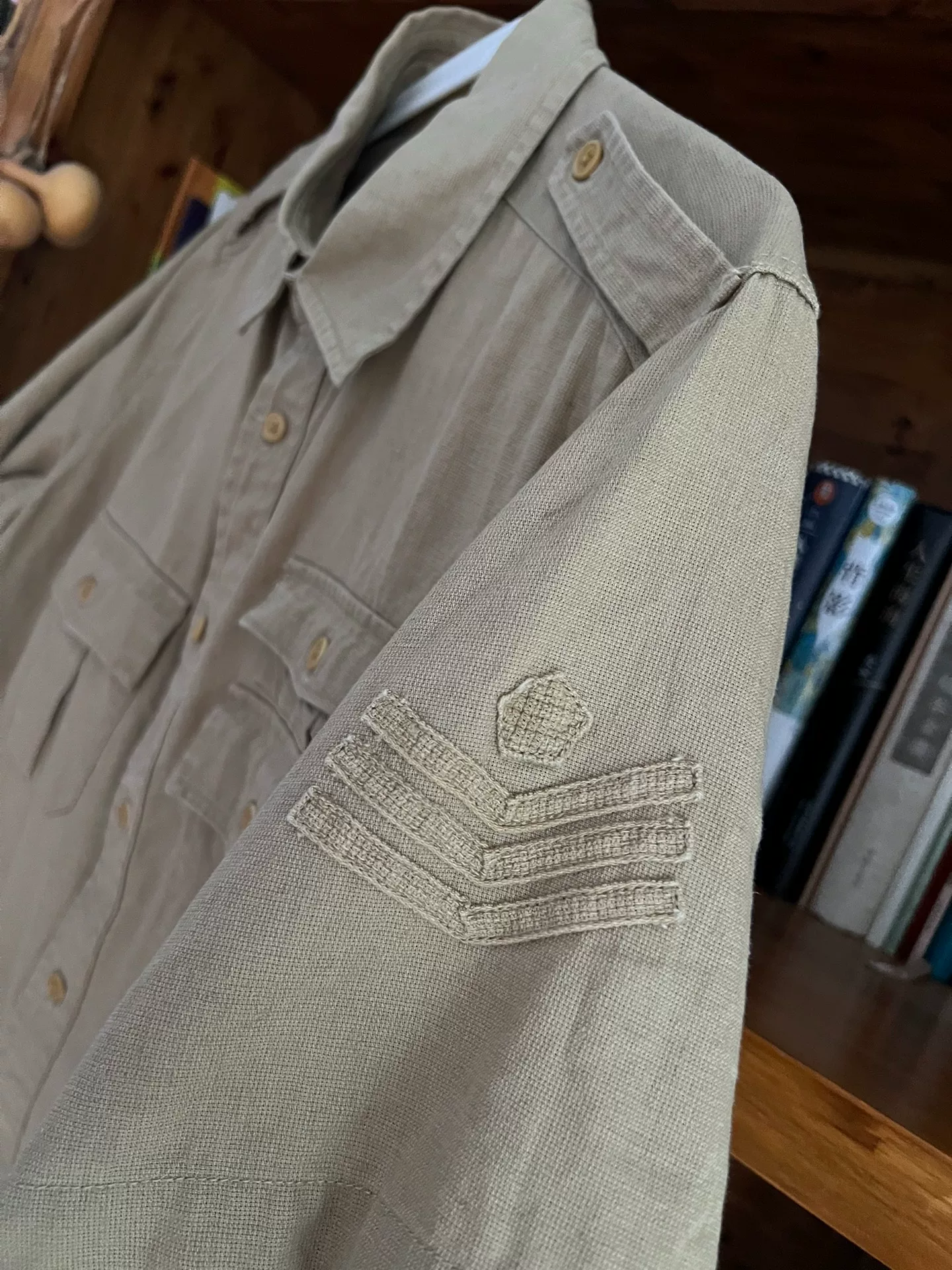 Nigel Cabourn Jungle Short Sleeve Work Shirt — back
