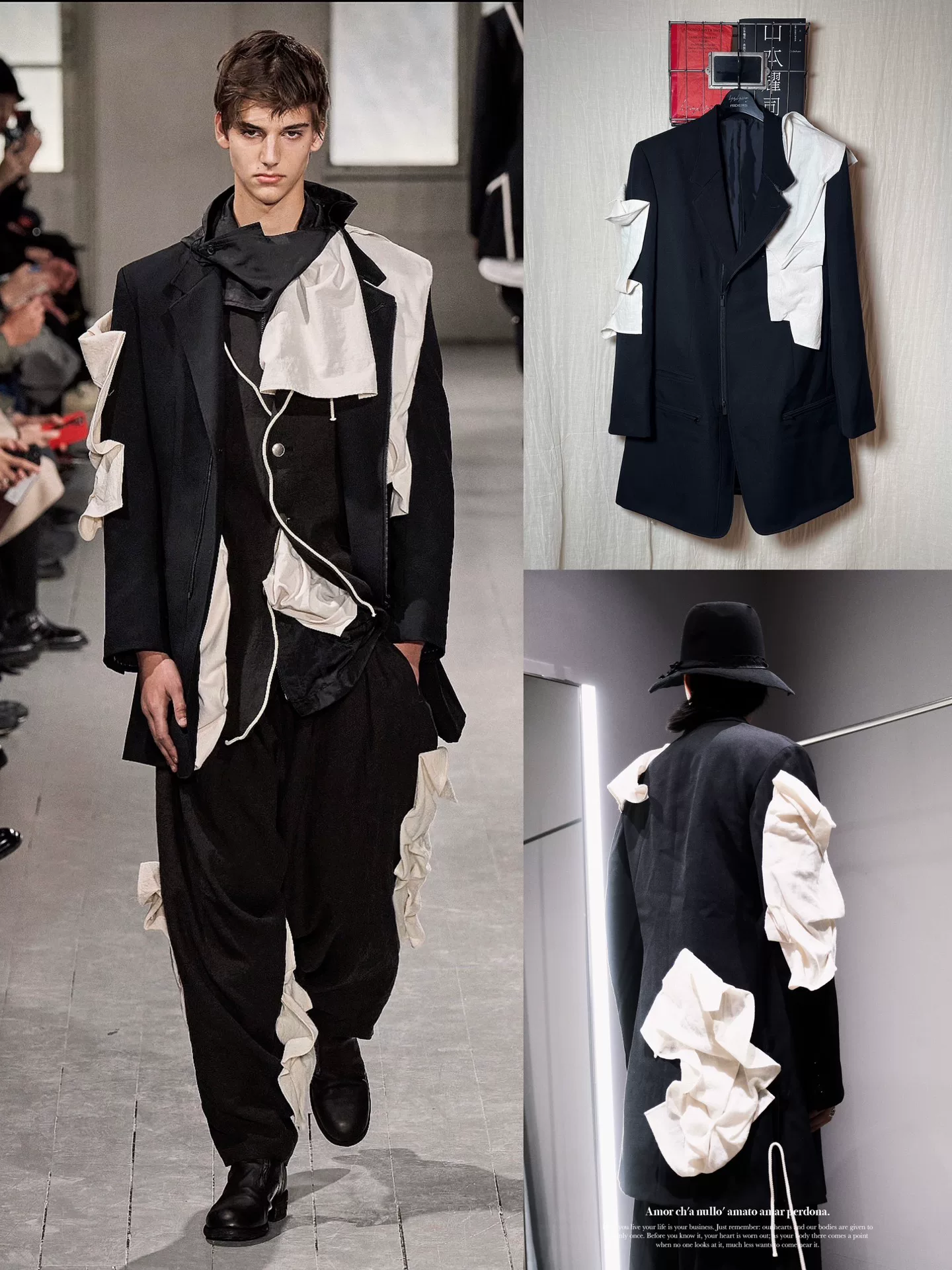 Yohji Yamamoto Asymmetric Zip Coat