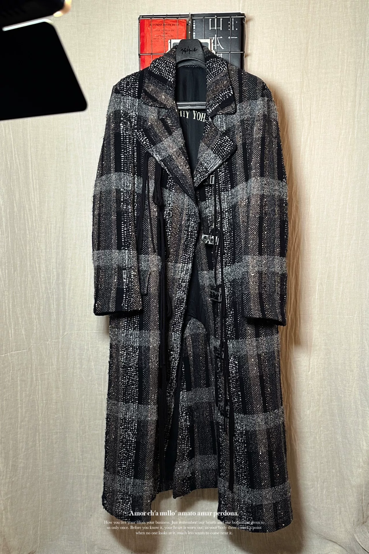 Yohji Yamamoto 20AW Tweed Coat — detail
