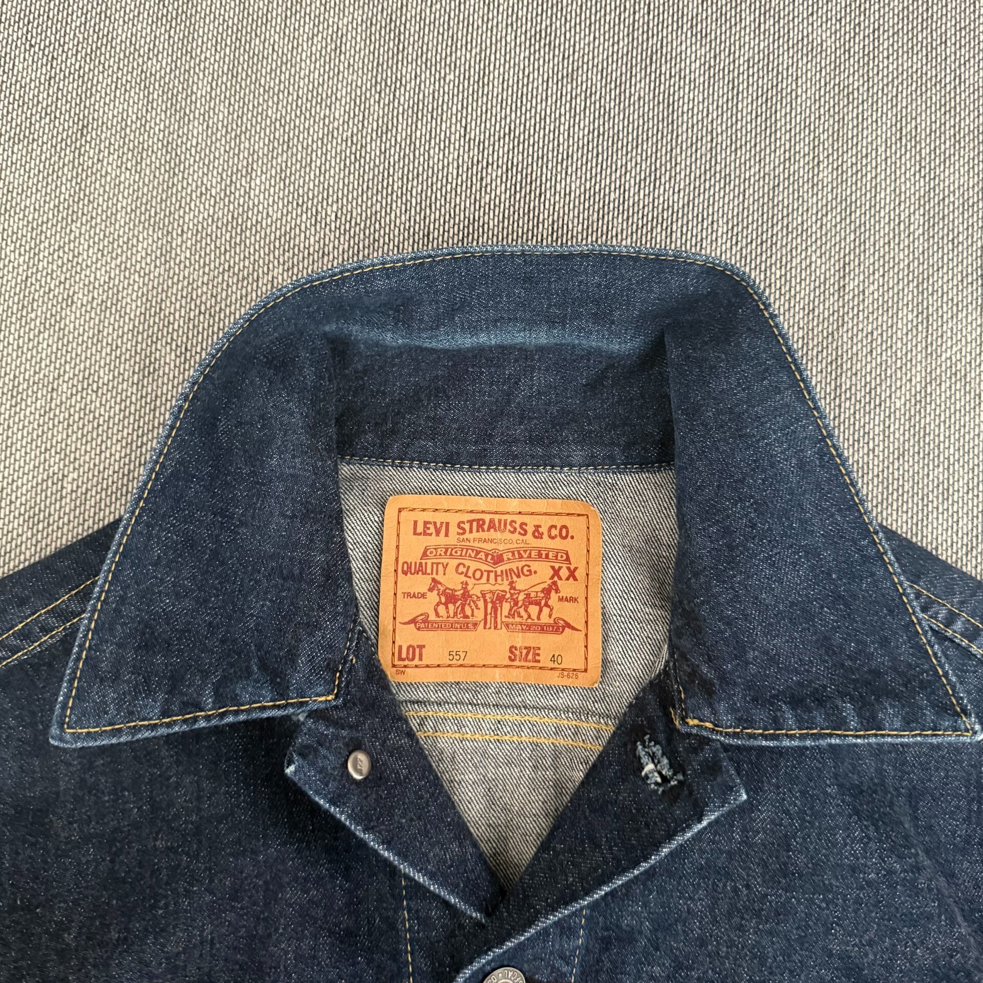Levi's LVC 557 J22 Denim Jacket — detail