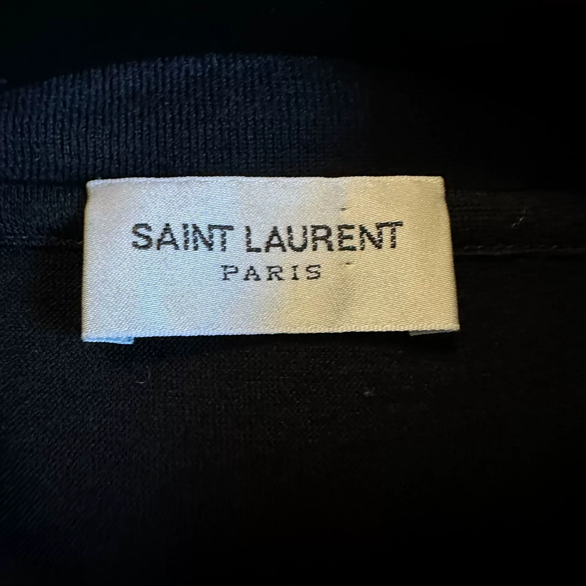 YSL Short-Sleeve Chest Logo Polo Shirt — detail