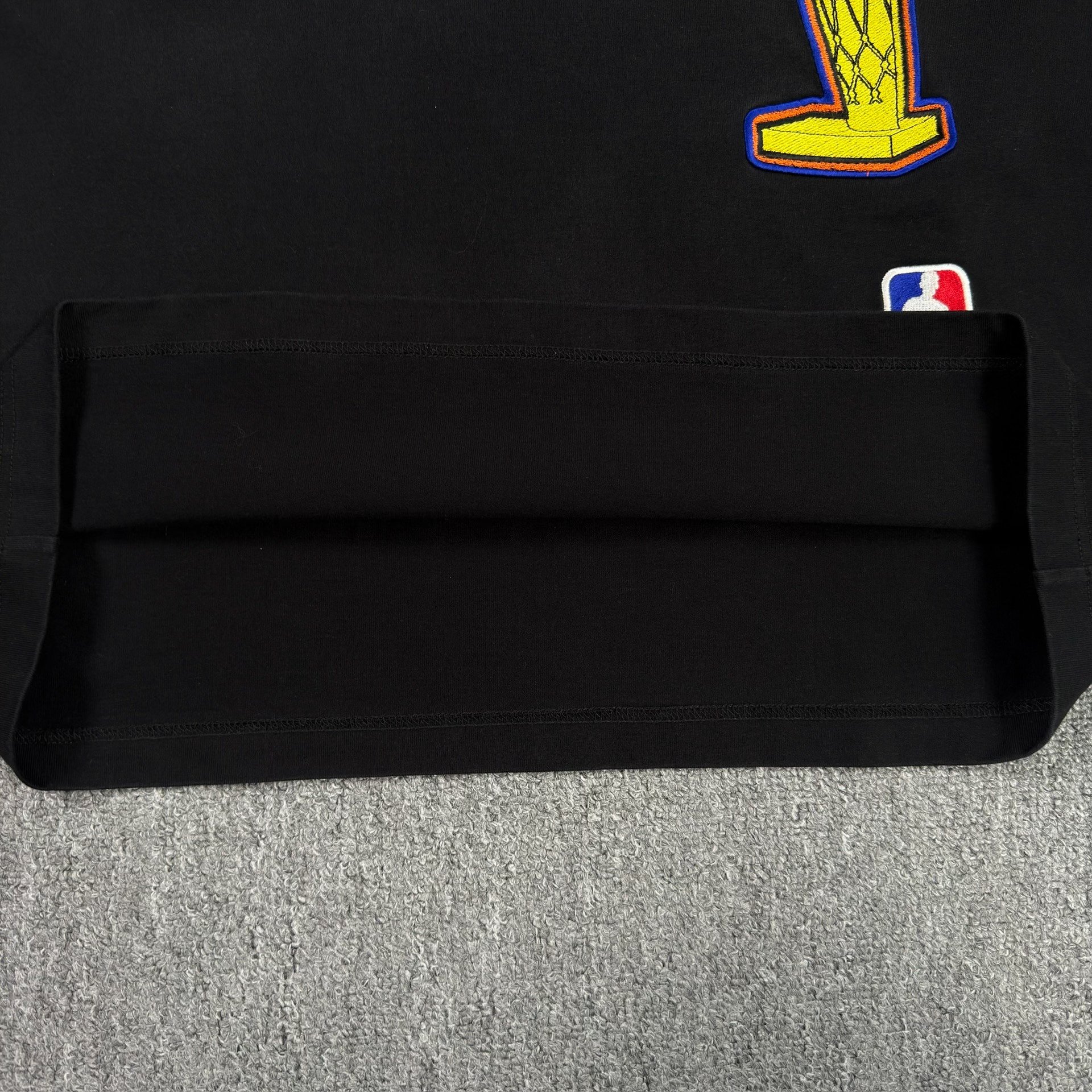 Louis Vuitton NBA Embroidered Black T-Shirt — label