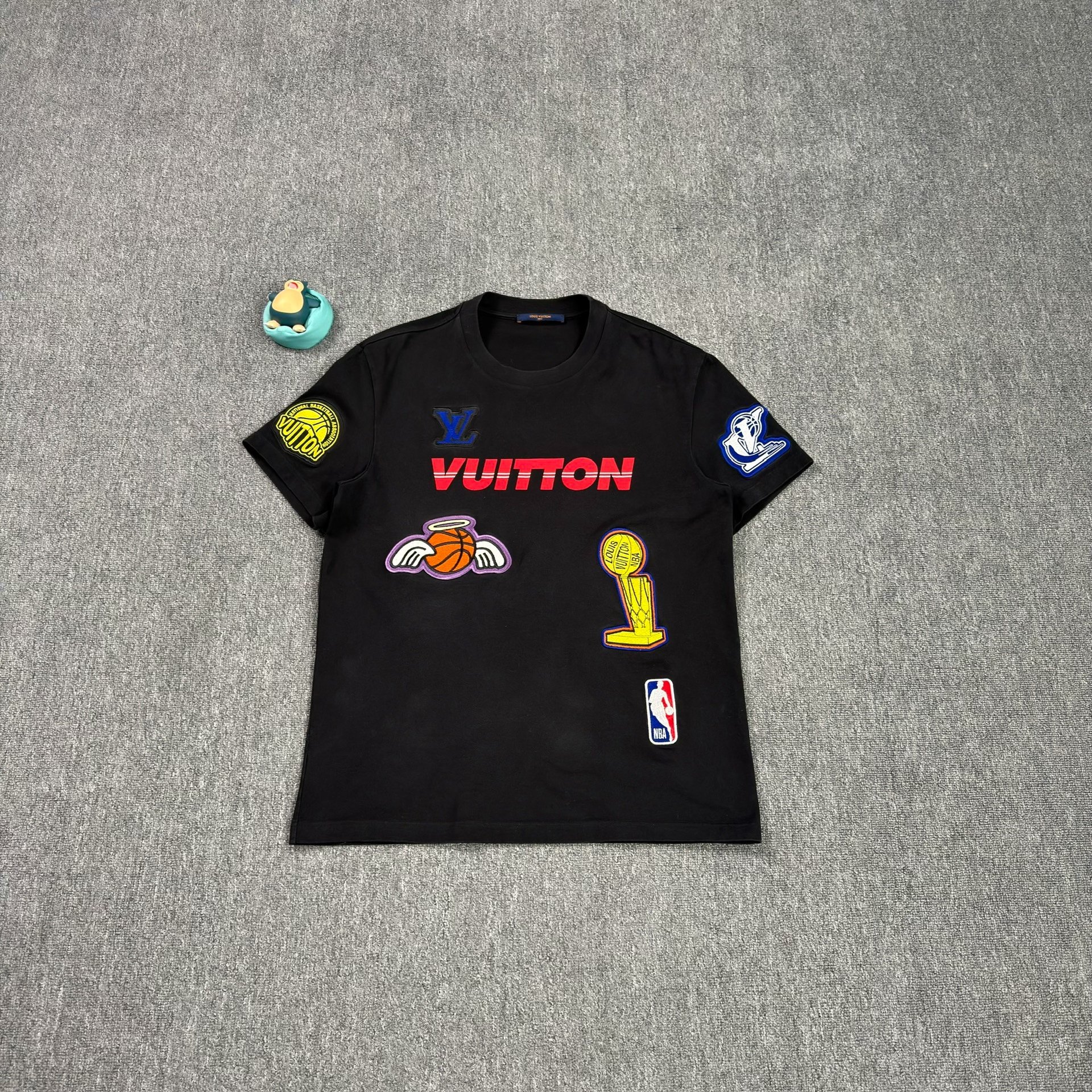 Louis Vuitton NBA Embroidered Black T-Shirt