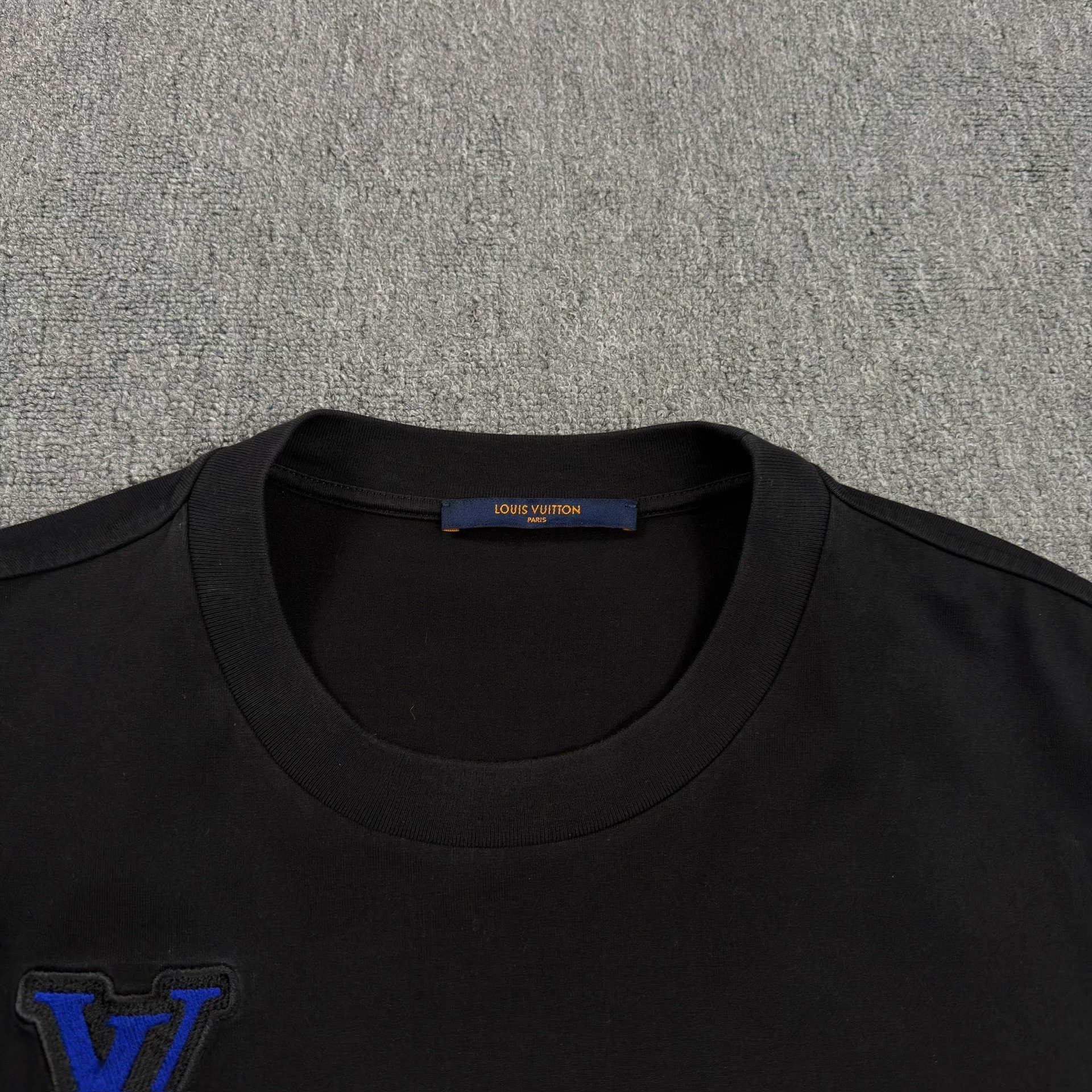 Louis Vuitton NBA Embroidered Black T-Shirt — detail