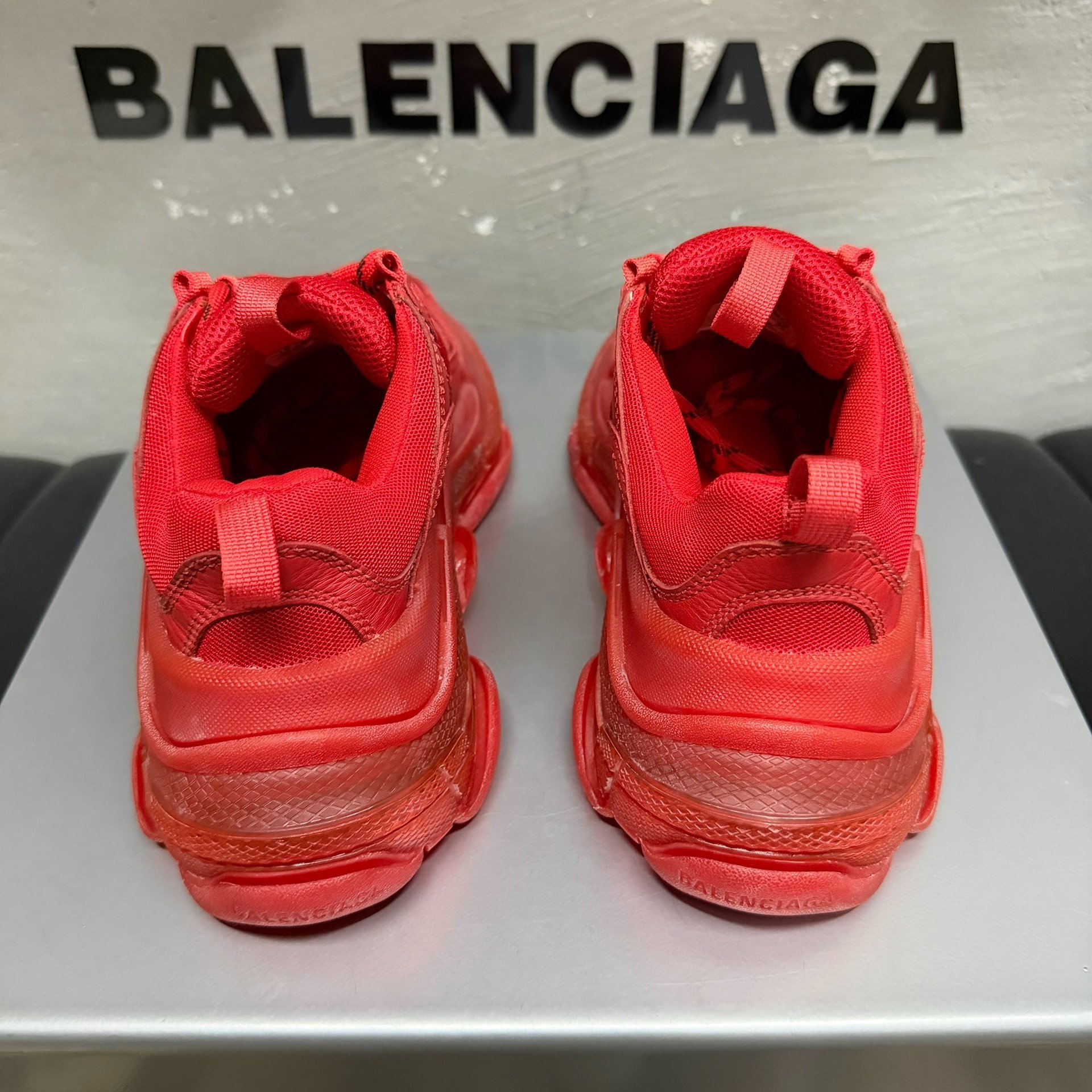 Balenciaga Triple S Red Sneakers — label