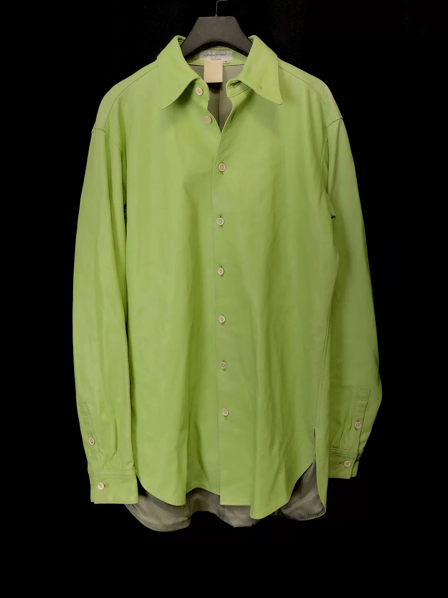 Yohji Yamamoto 97AW Apple Green Leather Shirt