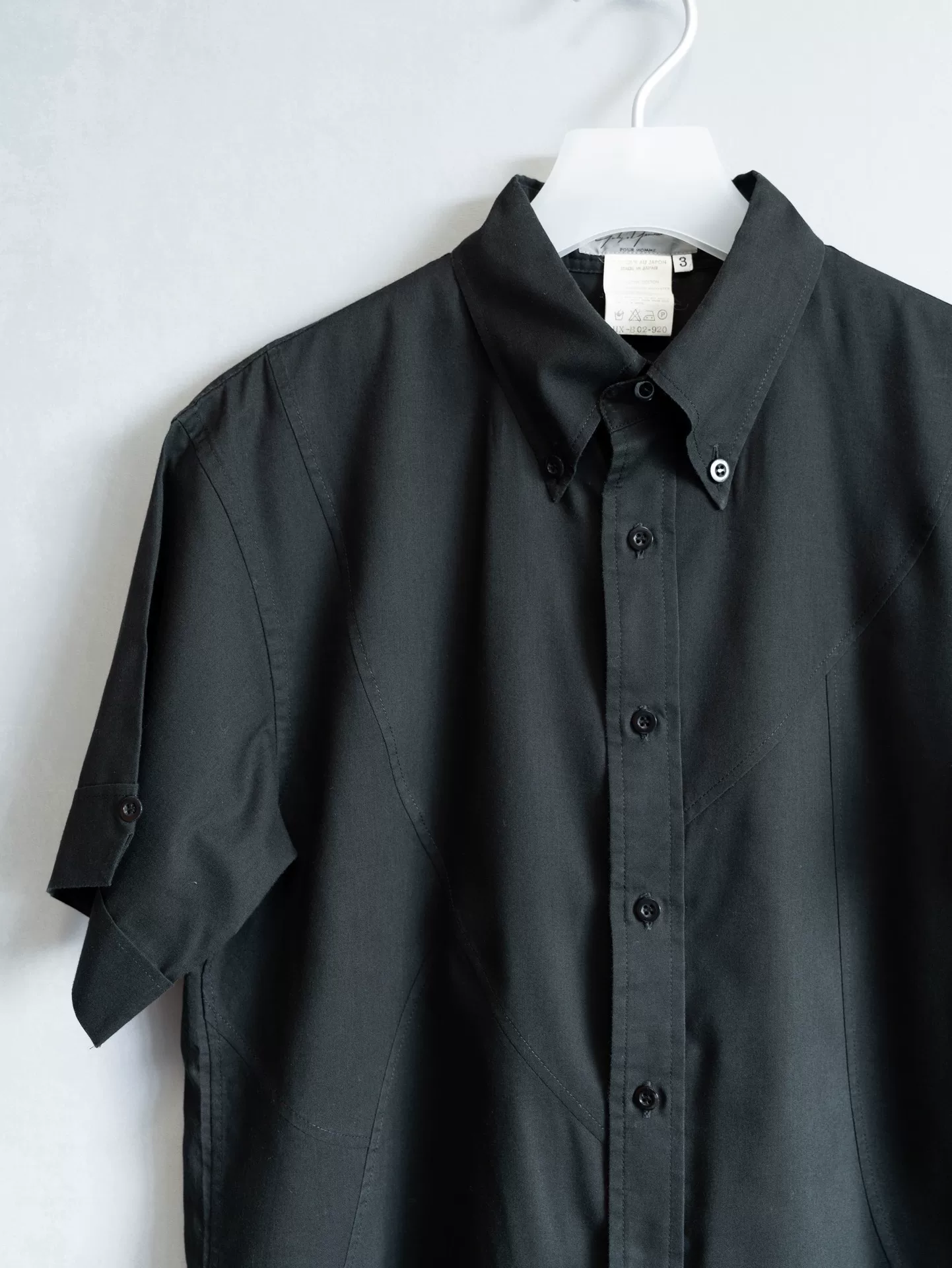 Yohji Yamamoto 01SS Runway Patchwork Shirt — label