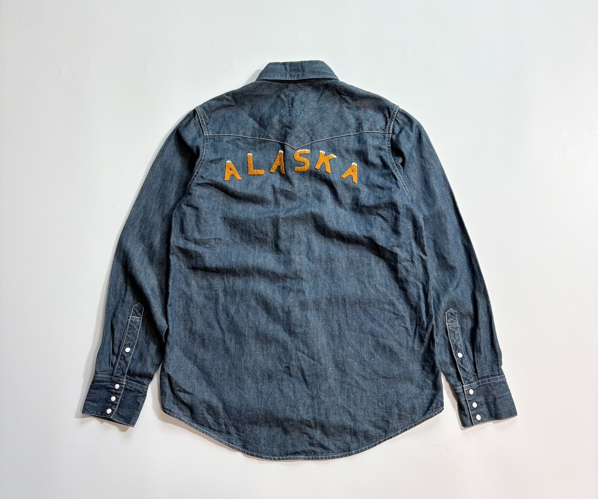 VISVIM Denim Shirt with ALASKA — front