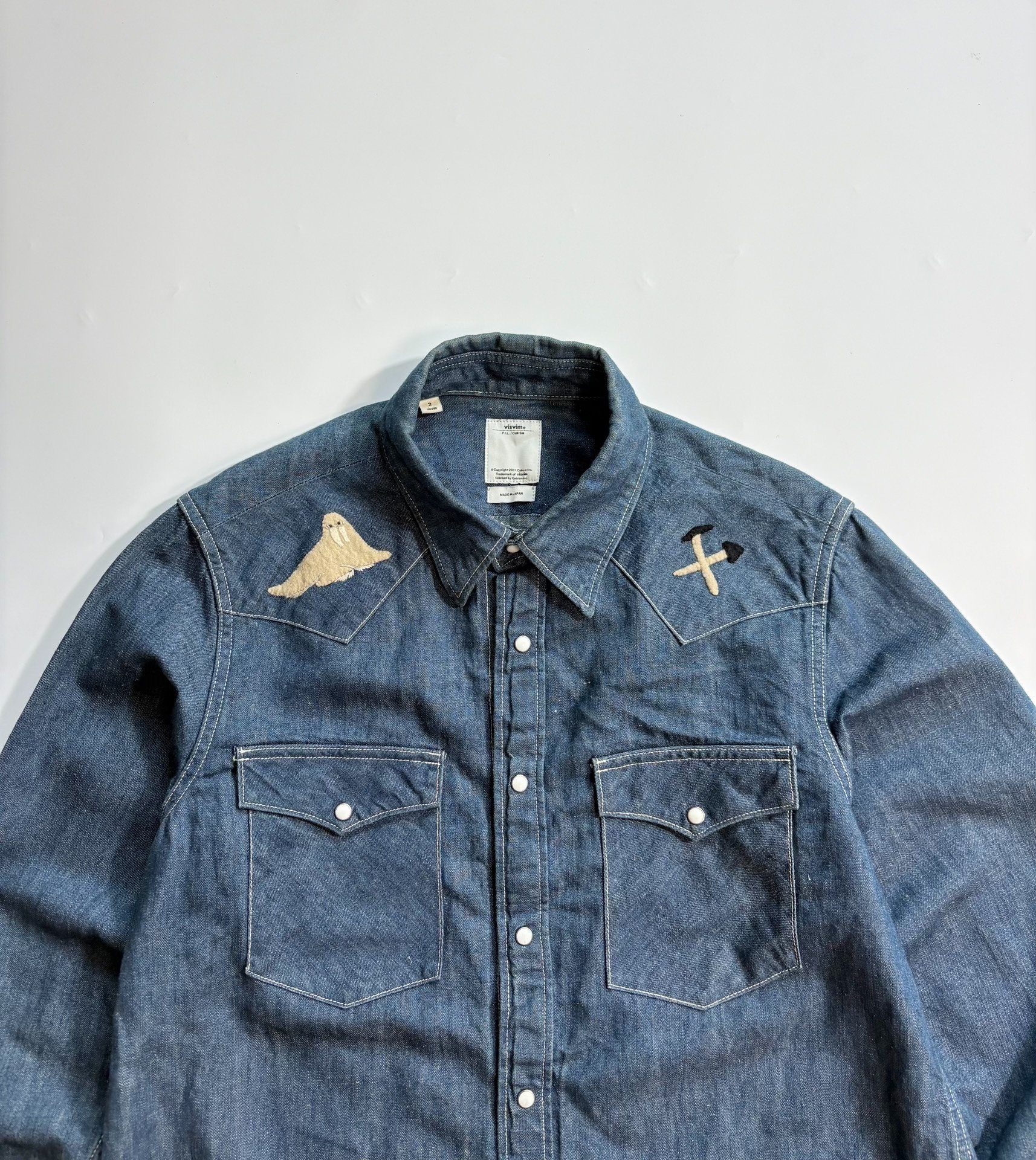 VISVIM Denim Shirt with ALASKA — detail