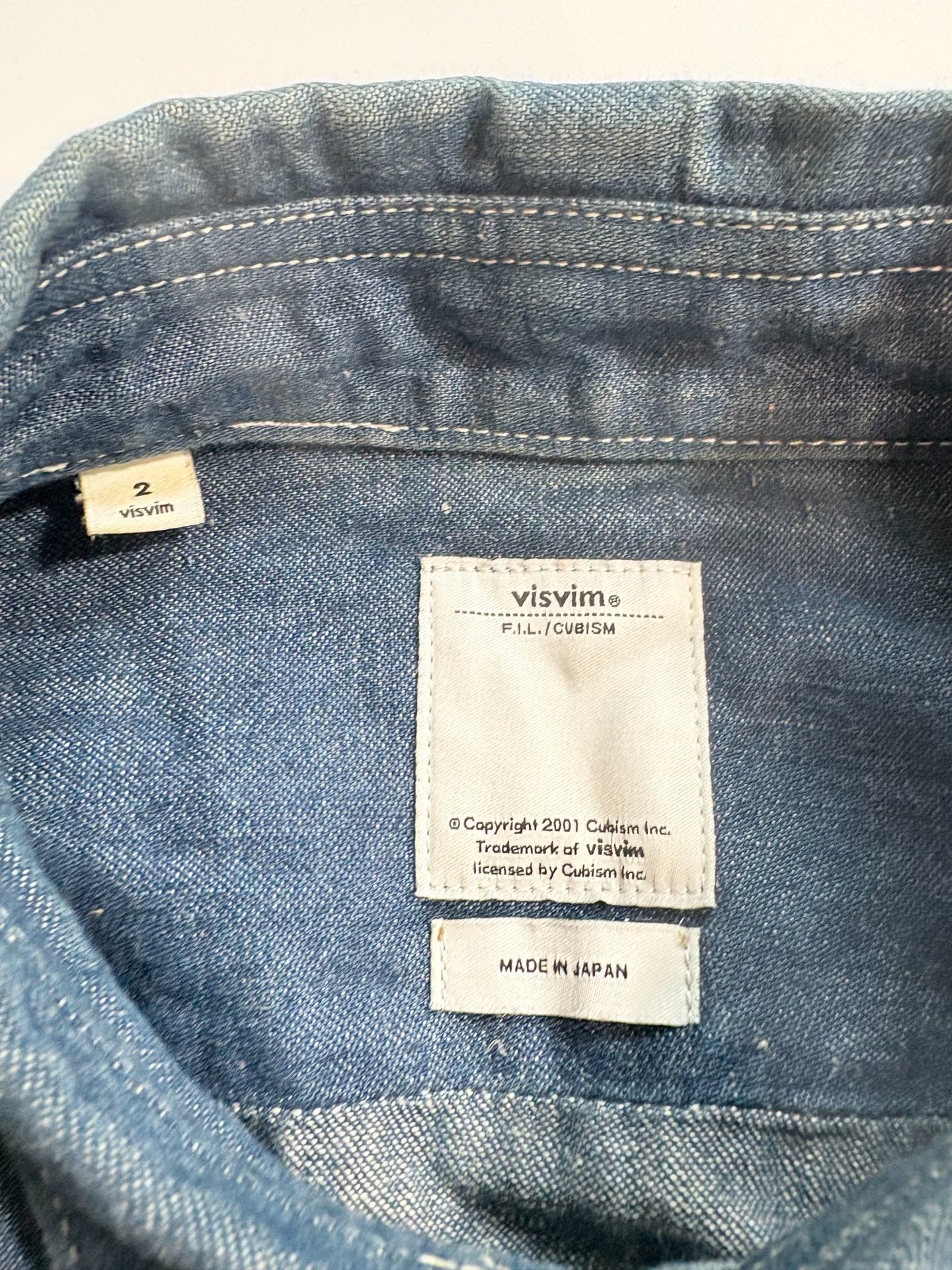 VISVIM Denim Shirt with ALASKA — label