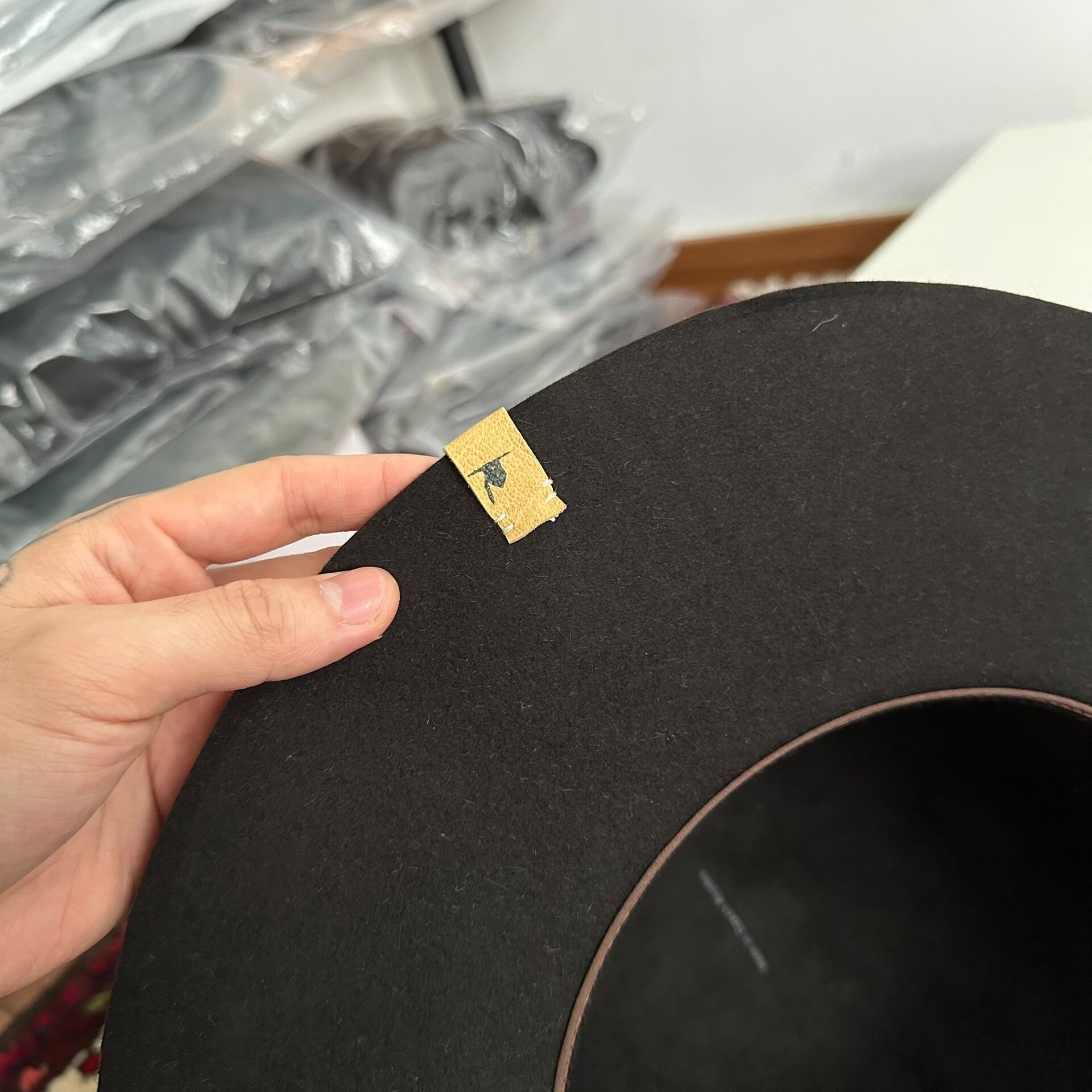 visvim laureate kofu bowler hat — label