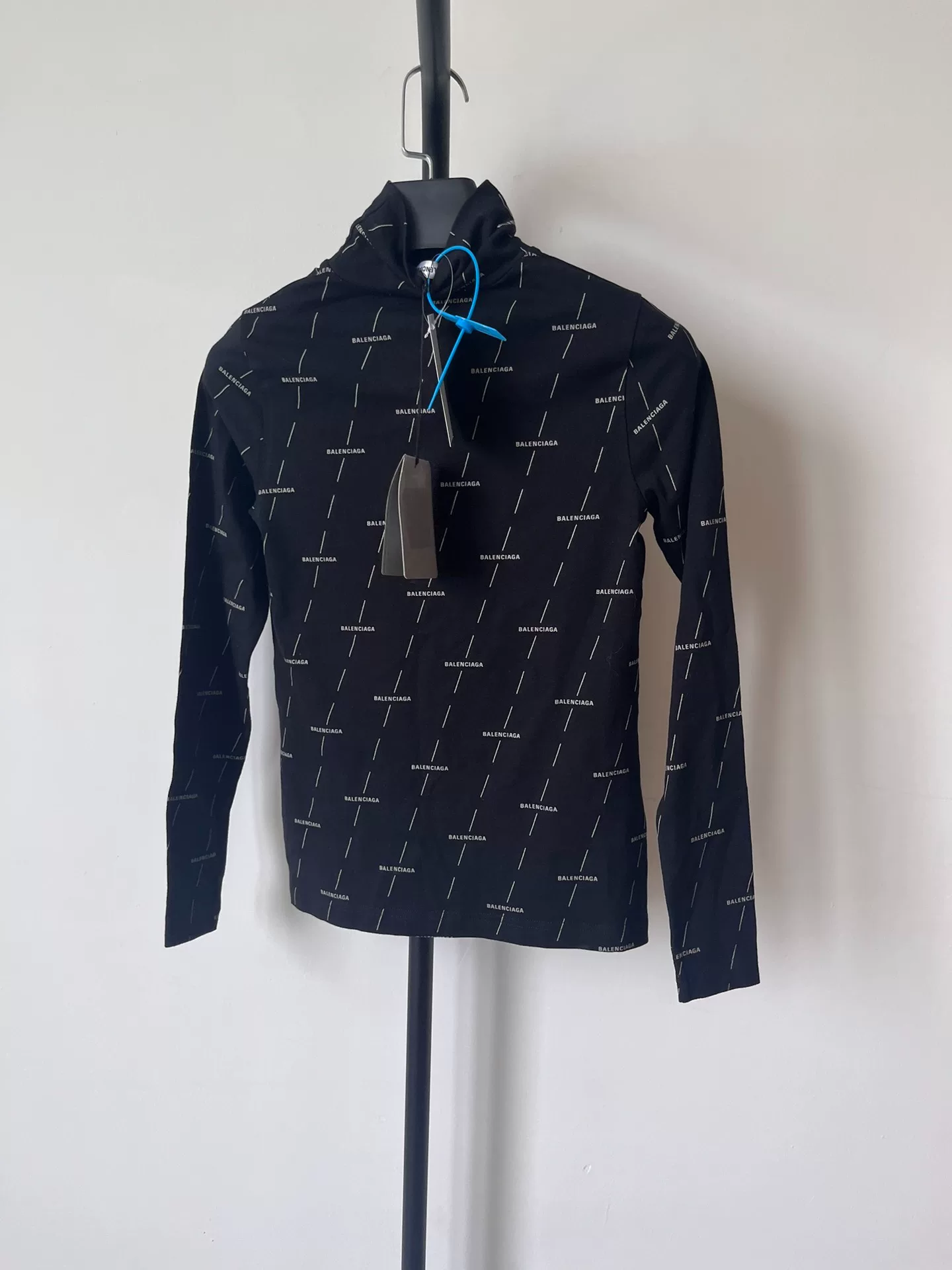 Balenciaga All-Over Print Long-Sleeve Top
