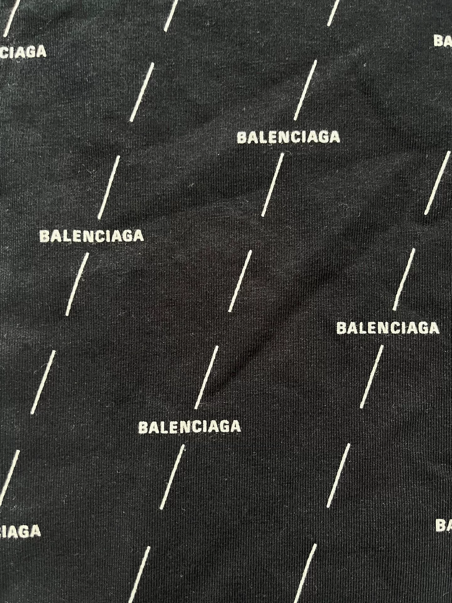 Balenciaga All-Over Print Long-Sleeve Top — detail