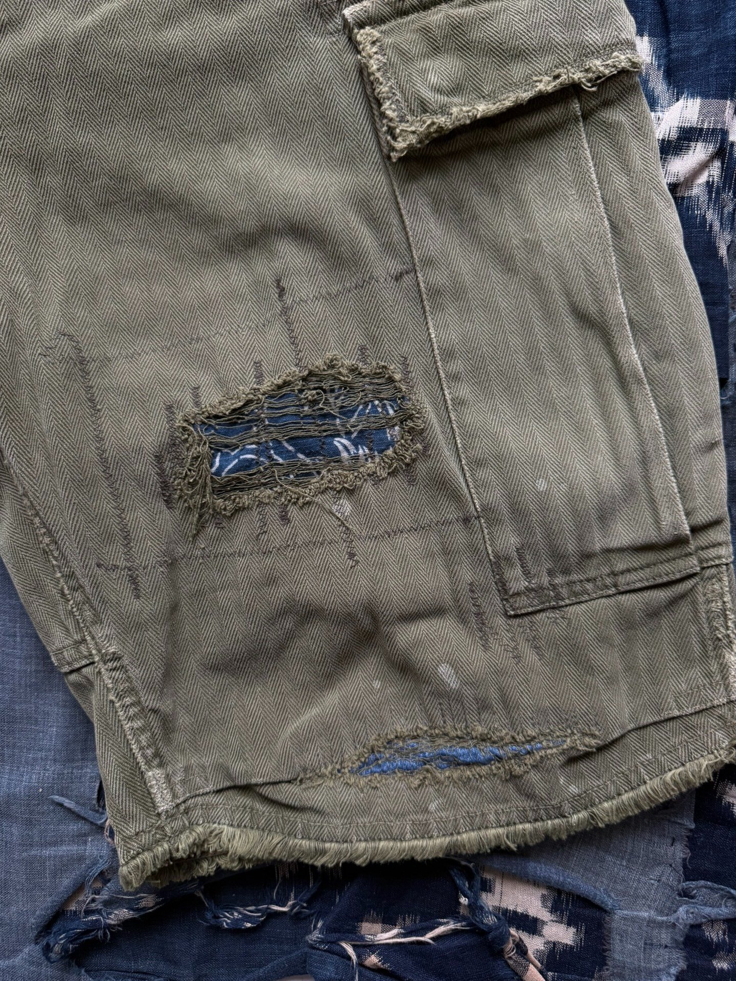 VISVIM 20SS ICT JUMBO EIGER SANCTION SHORTS — label